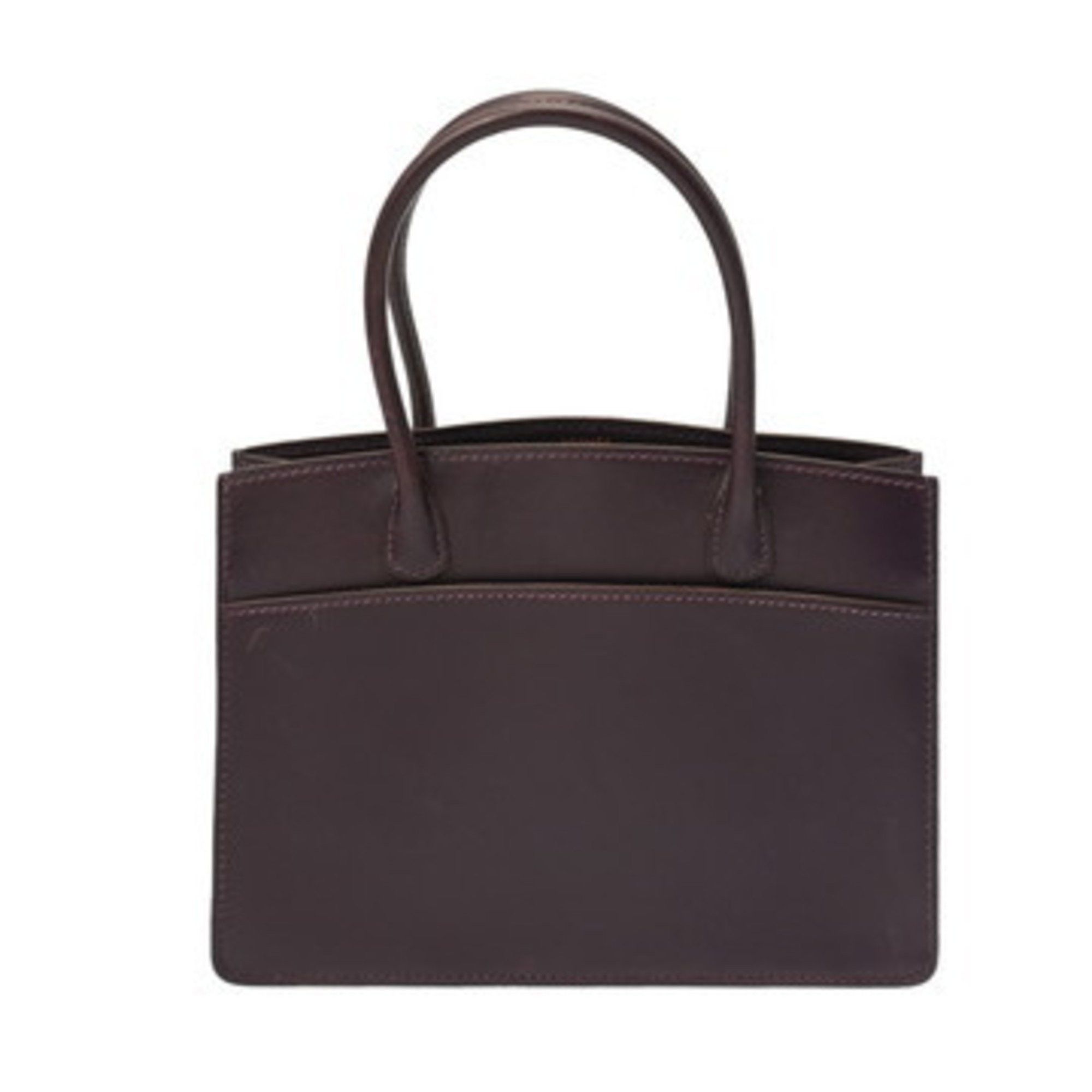 HERMES White Bass TPM Raisin (F Stamp) (circa 2002) Women's Box Calf Scarf Handbag AB Rank Pre-owned Ginzo