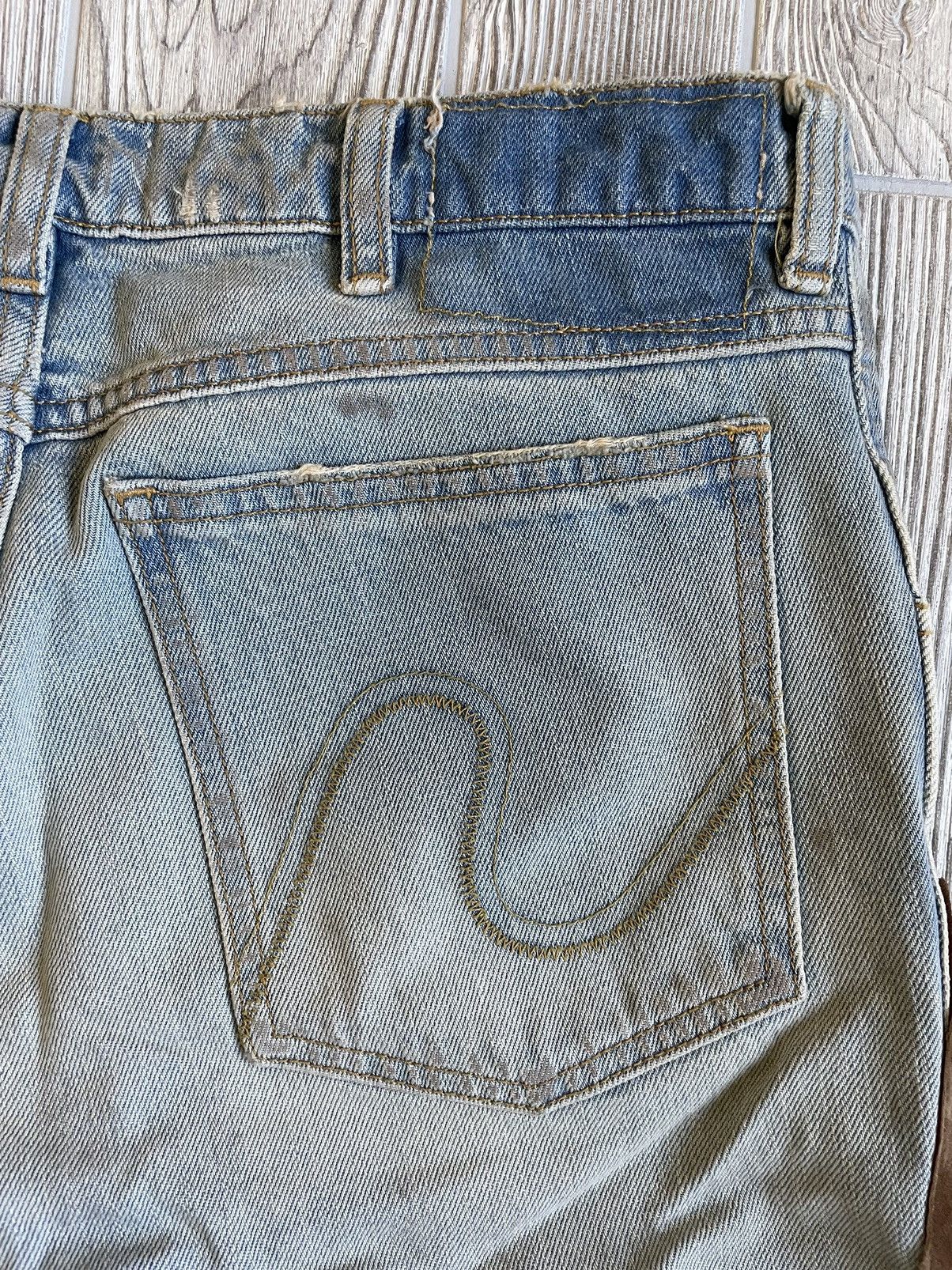 ERL Suede Distressed Embroidered Denim Size US 30 / EU 46 - 7 Thumbnail