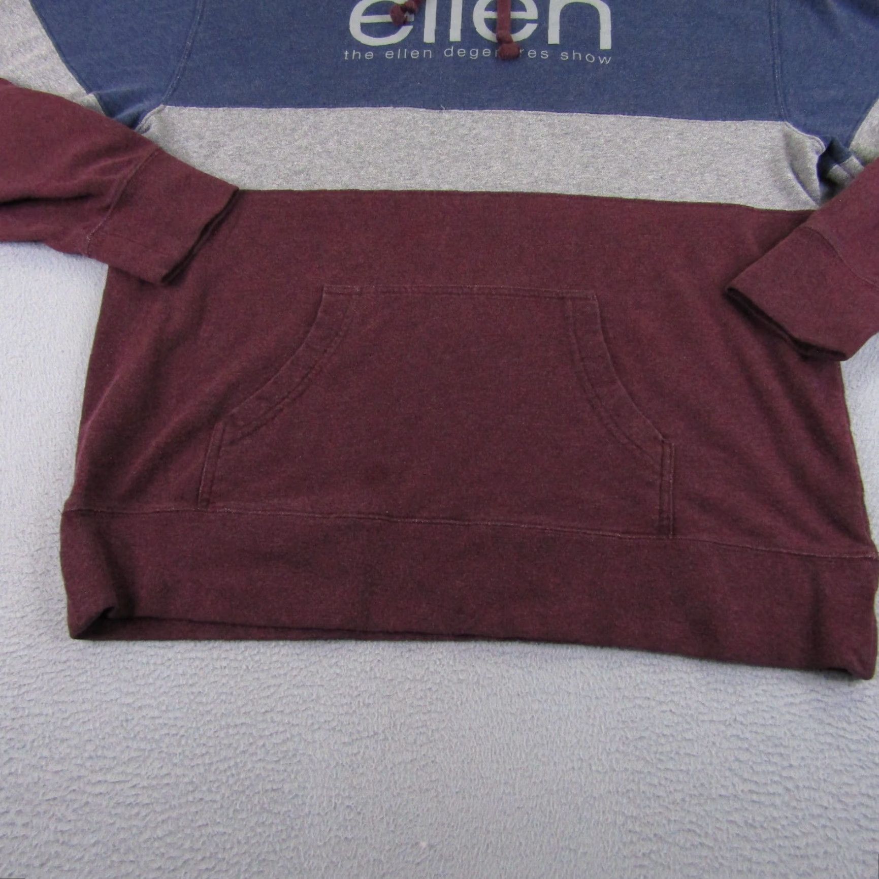 Vintage Ellen Degeneres Hoodie Mens Medium Blue Blue Gray Red Pullover Sweater Sweatshirt Jacket Logo Knit Pocket Size US M / EU 48-50 / 2 - 4 Thumbnail