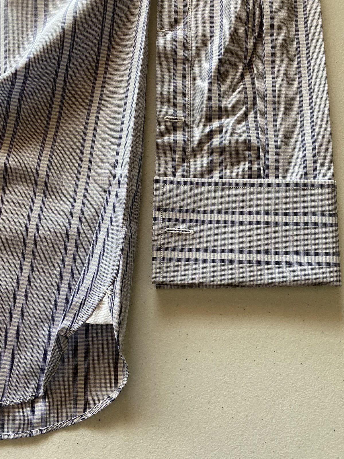 Tom Ford Tom Ford bluish grey French cuff shirt 16.5 42e NEW Size US L / EU 52-54 / 3 - 5 Thumbnail