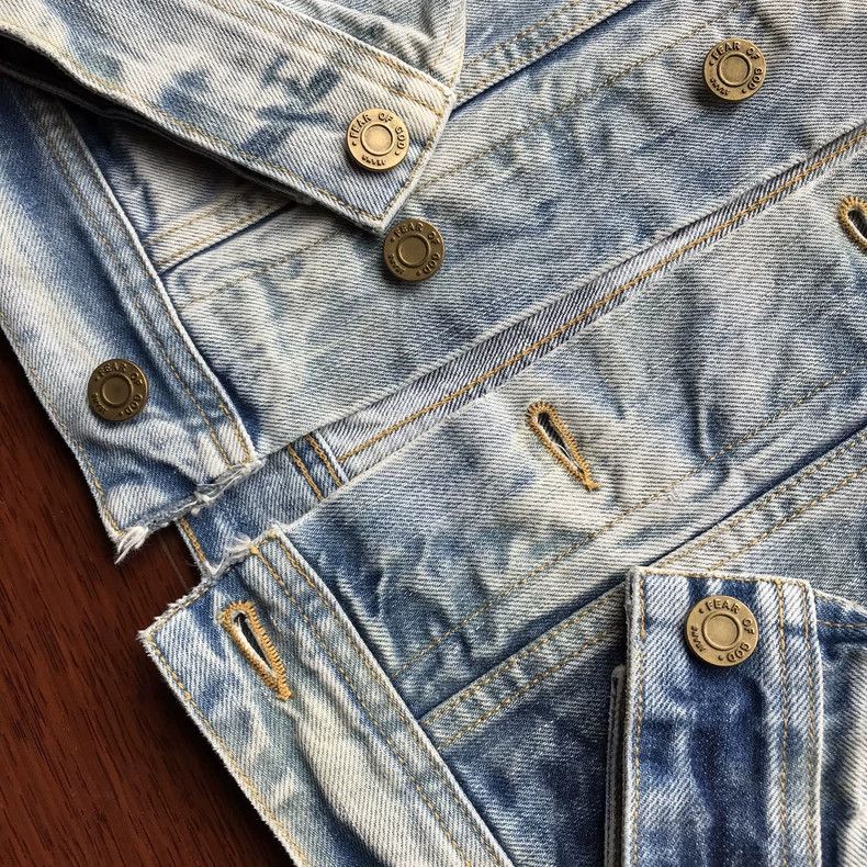 Fear of God Fear of God 5th pull water ripple denim jacket Size US S / EU 44-46 / 1 - 3 Thumbnail