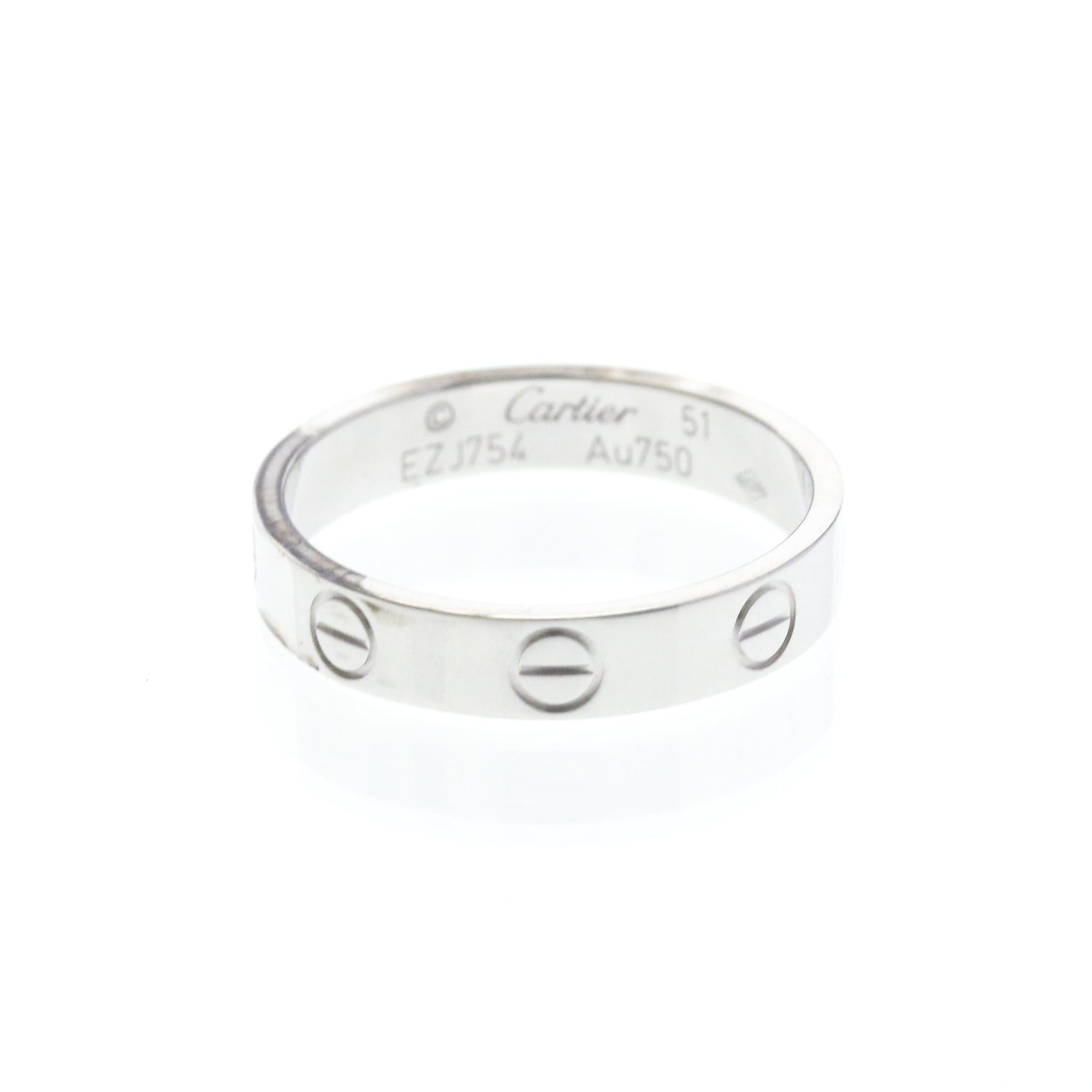 Cartier CARTIER Mini Love Ring With 1 Diamond White Gold (18K) Polished Size ONE SIZE - 1 Thumbnail