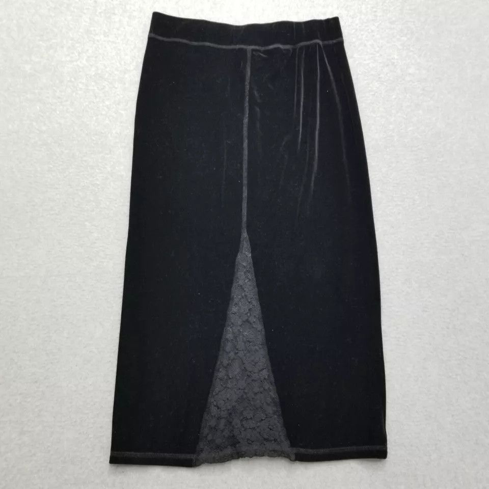 Casadei Casadei Skirt Womens Medium Black Velour Long 30x31 Size 30" / US 8 / IT 44 - 1 Thumbnail