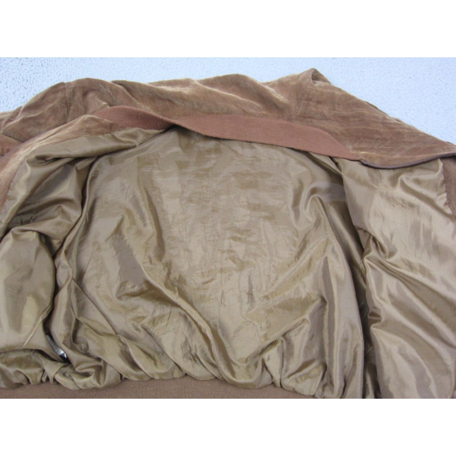 Velvet VINTAGE Alan Stuart Mens XL Brown Bomber Jacket Full Zip Velvet Made in USA Size US XL / EU 56 / 4 - 7 Thumbnail