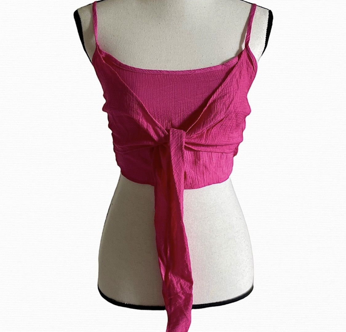 Other PINK BOW & TIE ADJUSTABLE CAMI CROP TOP TANK Size S / US 4 / IT 40 - 9 Thumbnail