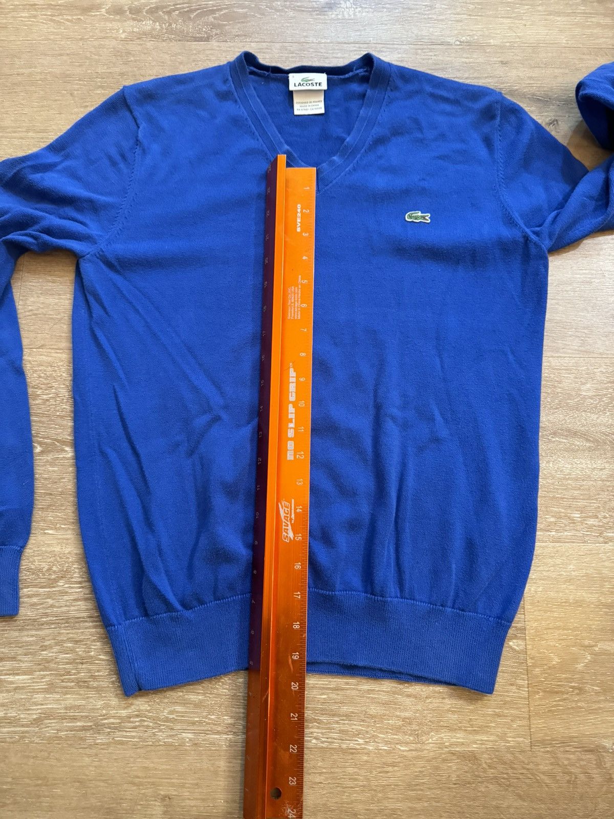 Izod Y2K Lacoste IZOD V Neck Knit Golfwear Preppy Sweater Royal Size US L / EU 52-54 / 3 - 13 Thumbnail