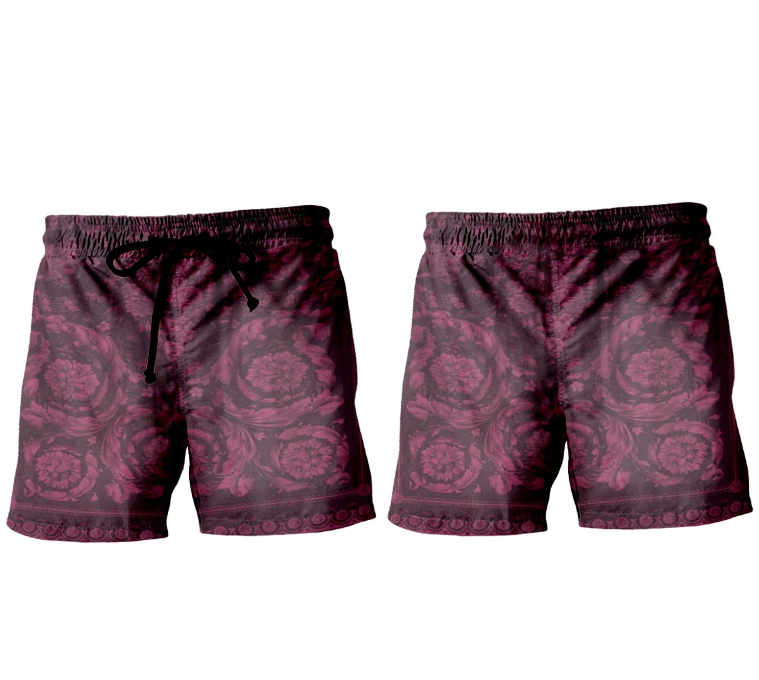 Designer × Vintage Men’s Barocco Shorts – Bold Summer Essential Size US 35 - 3 Thumbnail