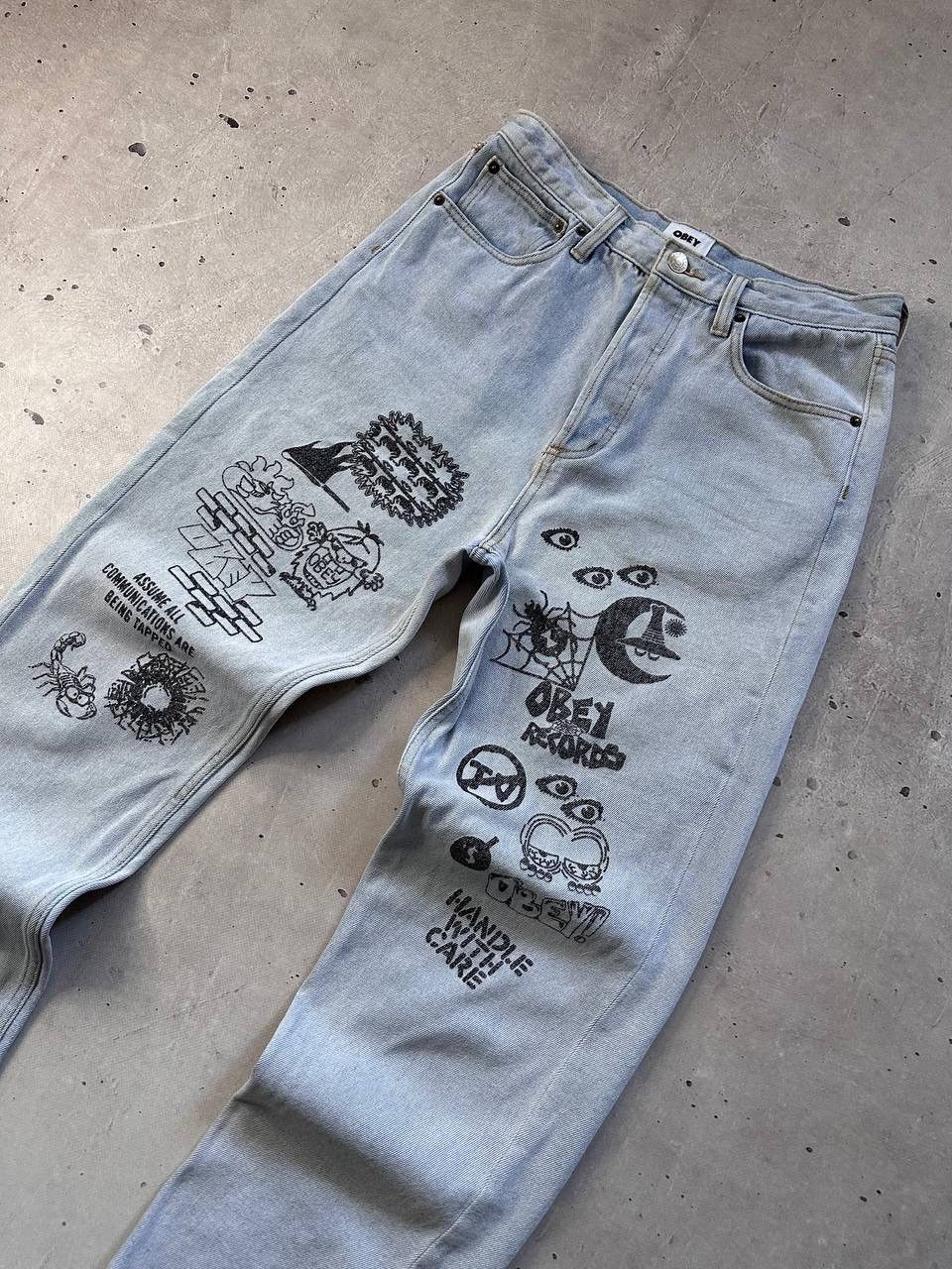 Obey Obey Propaganda ART Pants / Jeans Y2K SK8 Style Size US 30 / EU 46 - 2 Thumbnail