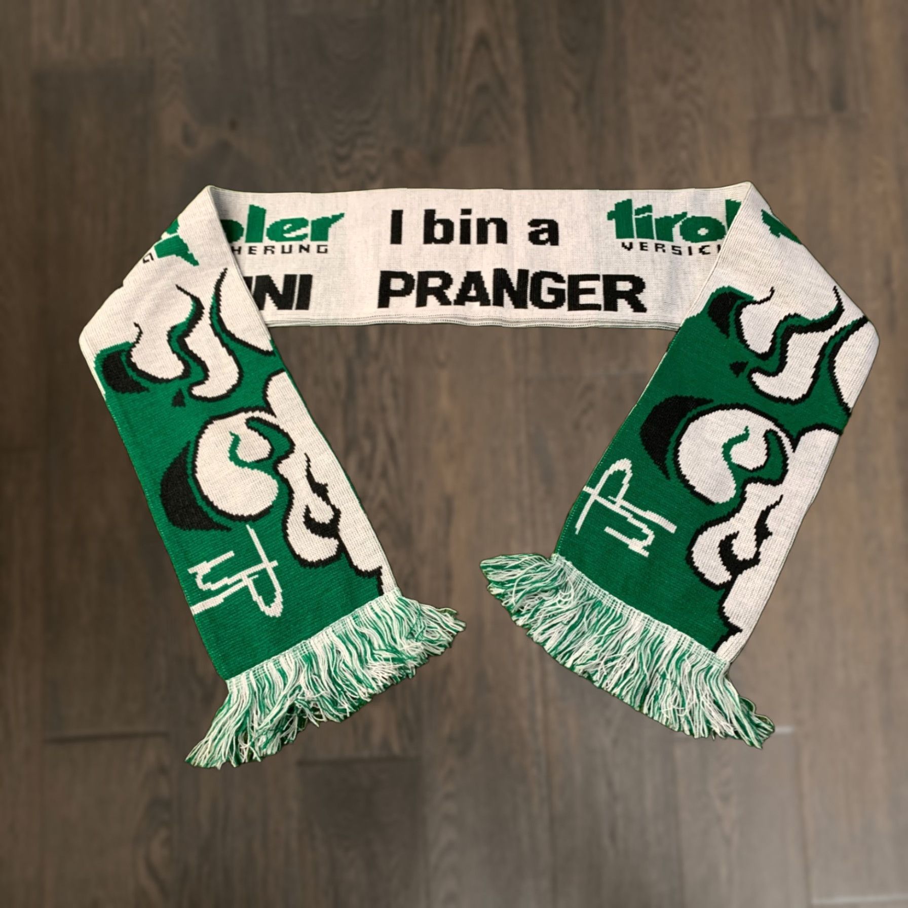 Vintage TIROLER VERSICHERUNG AUSTRIA Official Product Scarf One Size Men White Green Size ONE SIZE - 1 Thumbnail