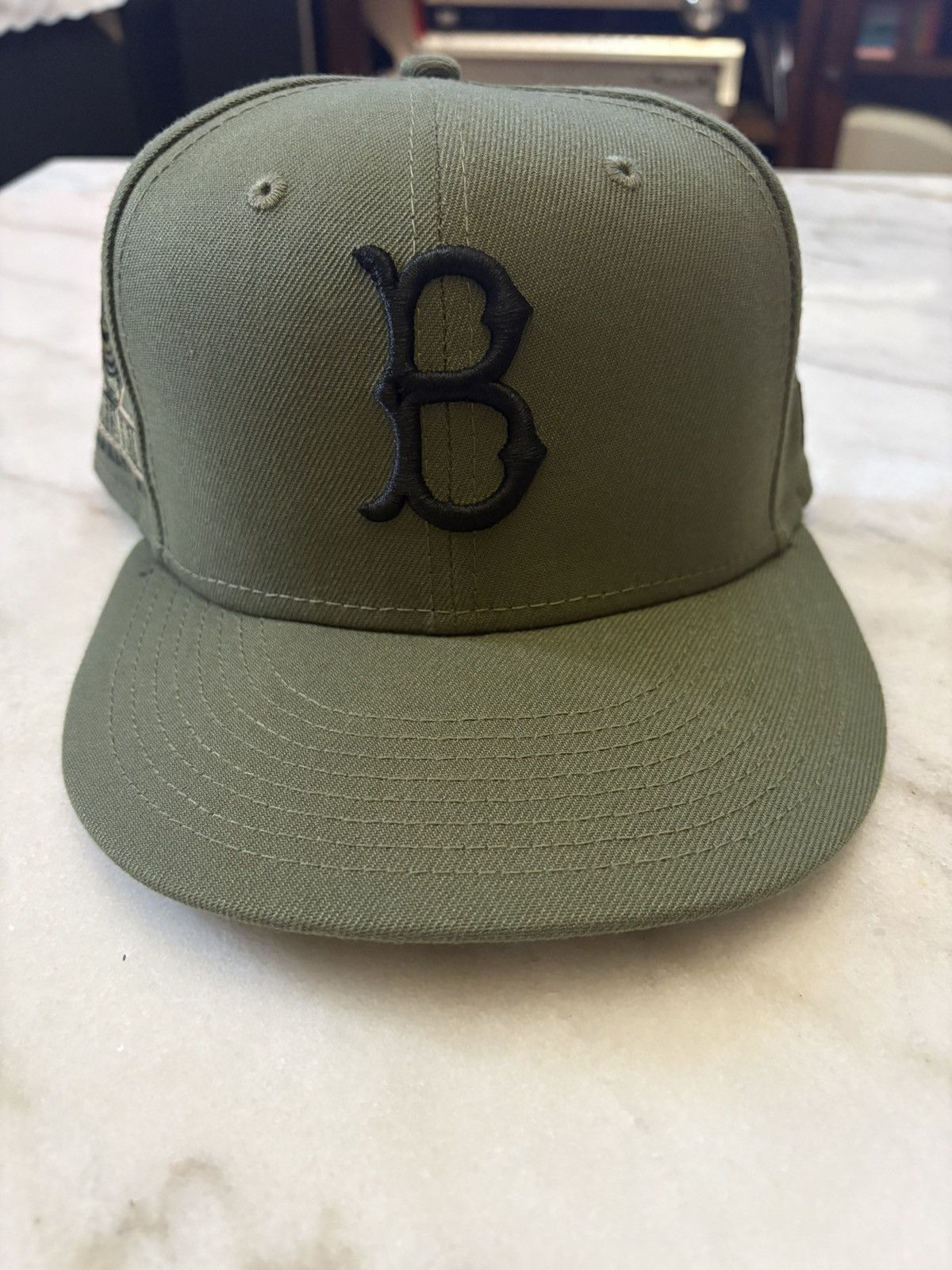 New Era New Era Brooklyn Dodgers 7 1/2 Ebbets Field Patch Camo Bott Size ONE SIZE - 1 Thumbnail