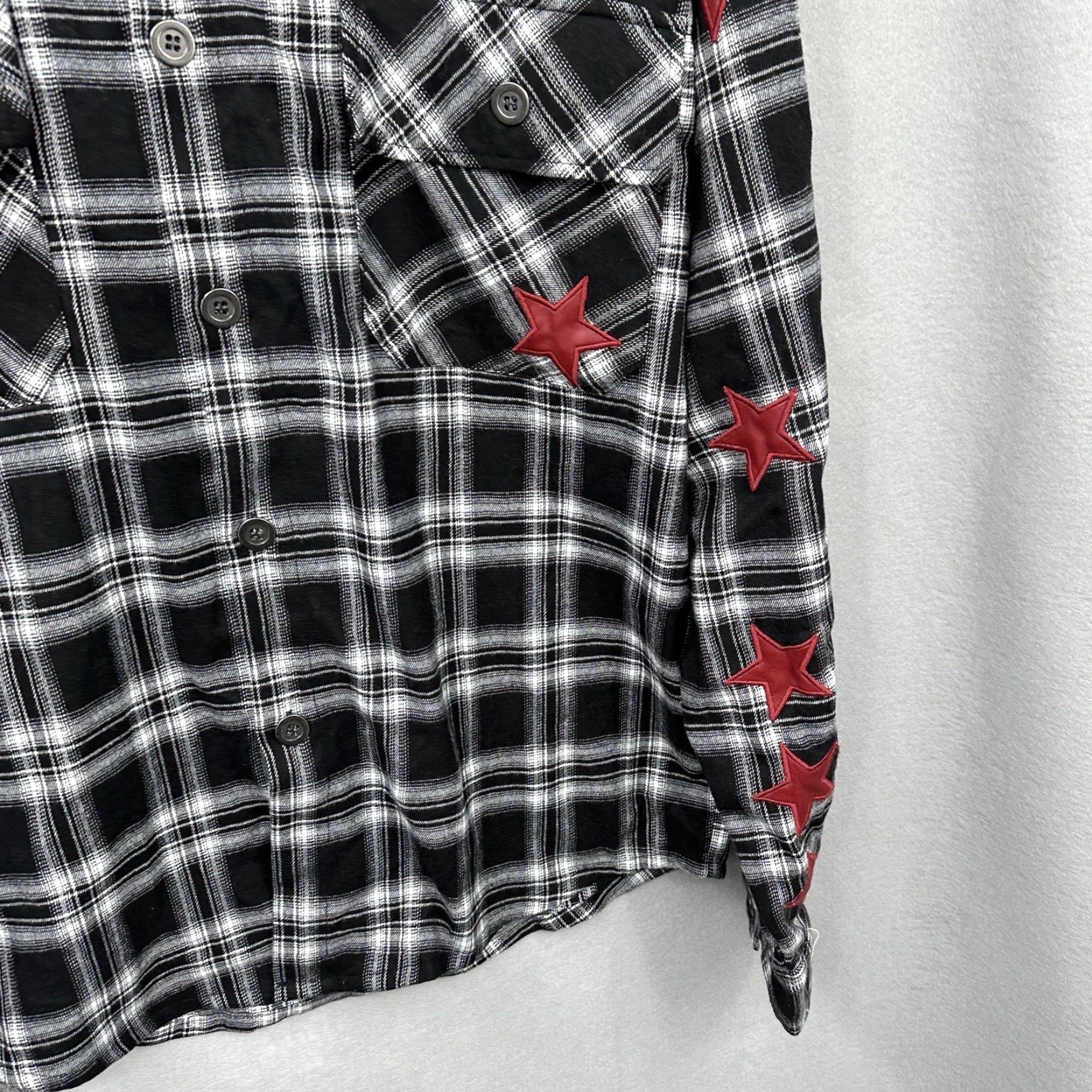 Vintage EPTM Shirt Mens L Flannel Button Front Stars Street Style Oversized Western y2k Size US L / EU 52-54 / 3 - 4 Thumbnail