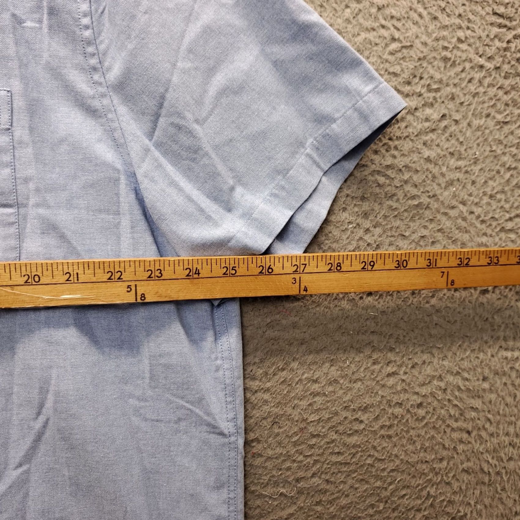 Vintage Paul Jones Shirt Mens 2XL Blue Short Sleeve Button-Up Oxford Travel Size US XXL / EU 58 / 5 - 4 Thumbnail