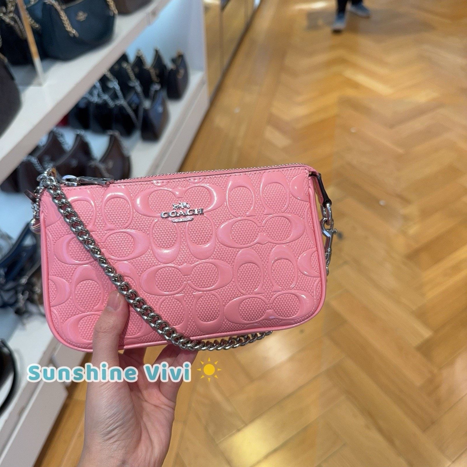 Coach NWT Coach Nolita 19 In Signature Leather Heart Charm CCZ27 Size ONE SIZE - 6 Thumbnail