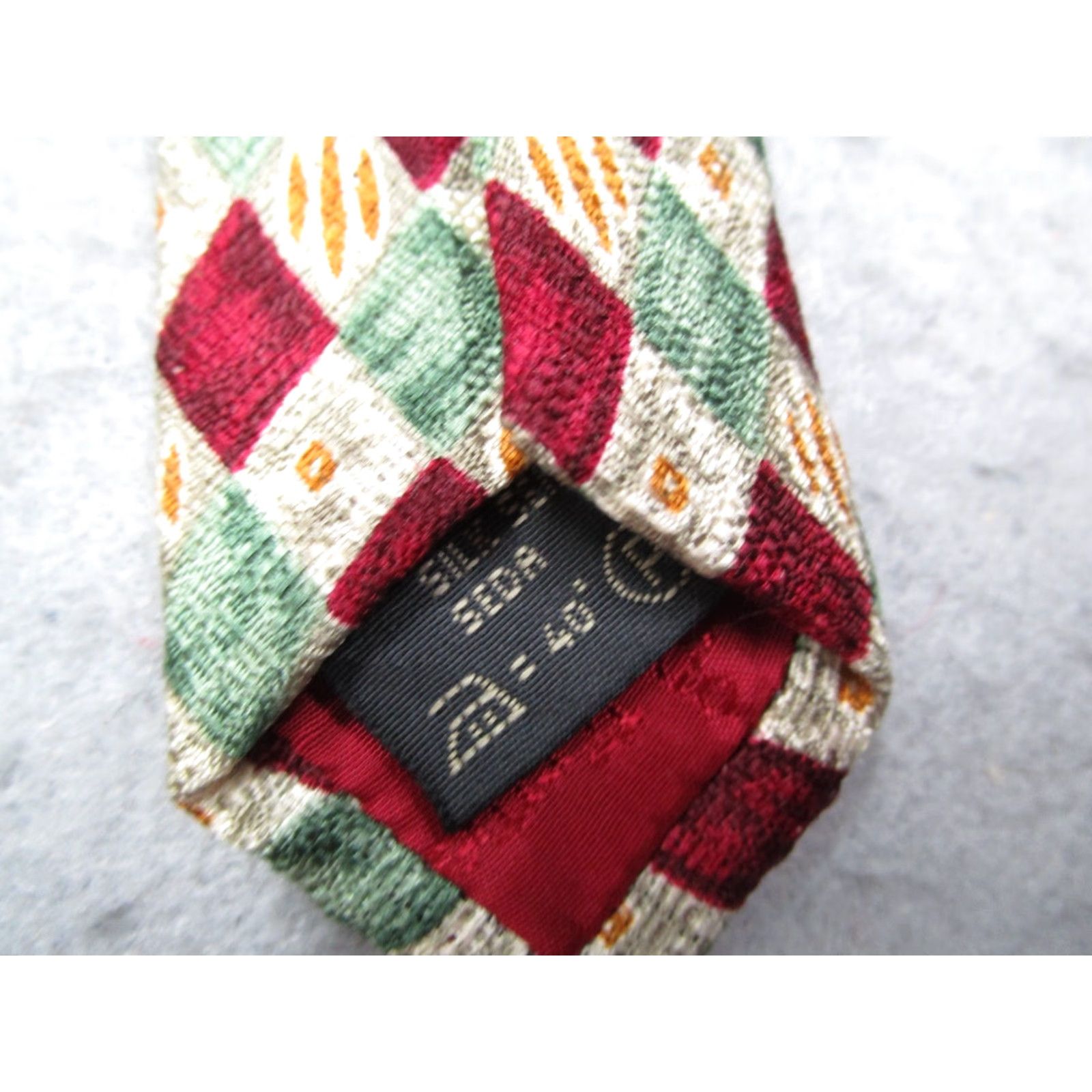 Ermenegildo Zegna Ermenegildo Zegna Tie Mens Red Silk Designer Diamond Holidays Made in Italy Size ONE SIZE - 6 Thumbnail