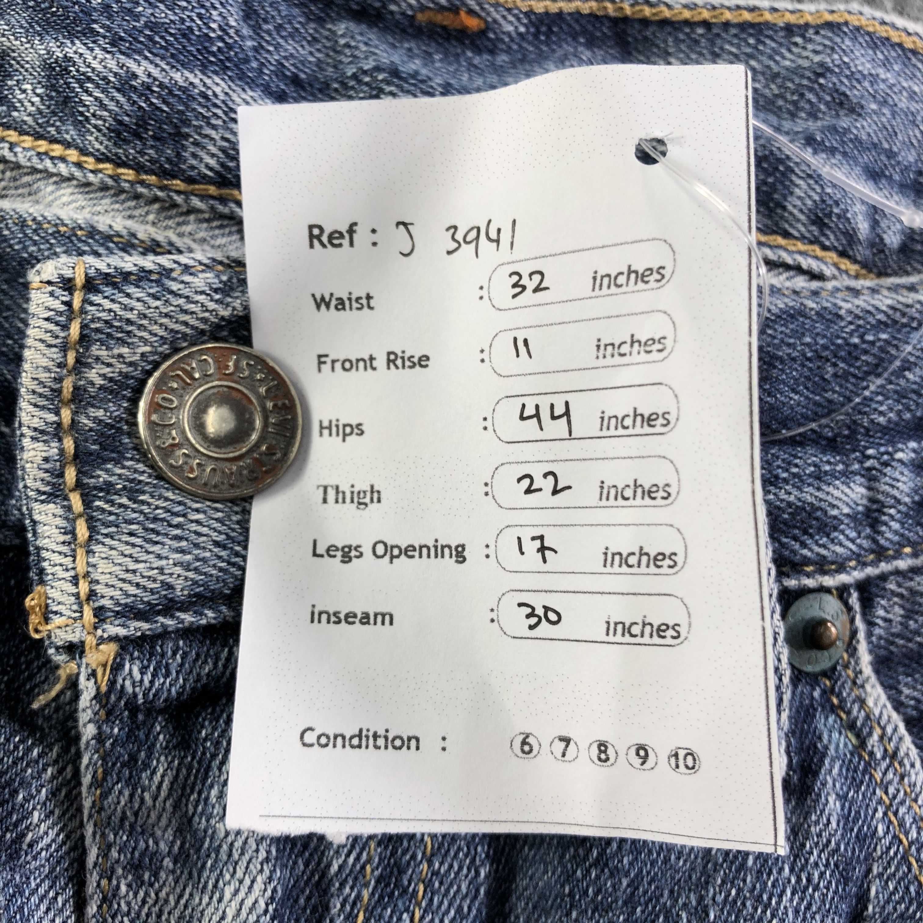Levi's Vintage Blue Wash Levis 552 Jeans-J3941 Size US 32 / EU 48 - 12 Thumbnail