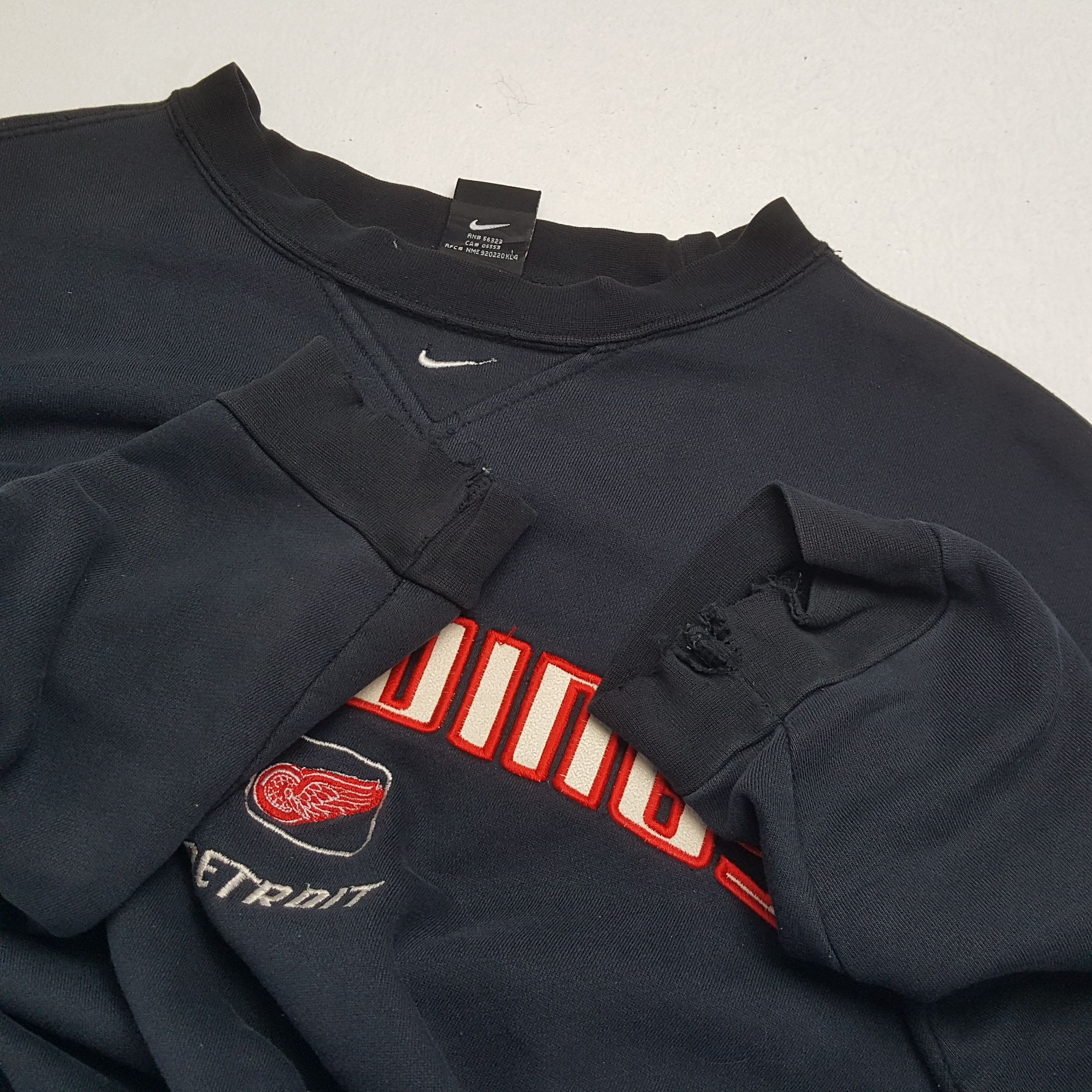 NHL × Nike × Vintage NIKE DETROIT RED WINGS Hockey Ice Team Sweatshirt Size US XXL / EU 58 / 5 - 8 Thumbnail