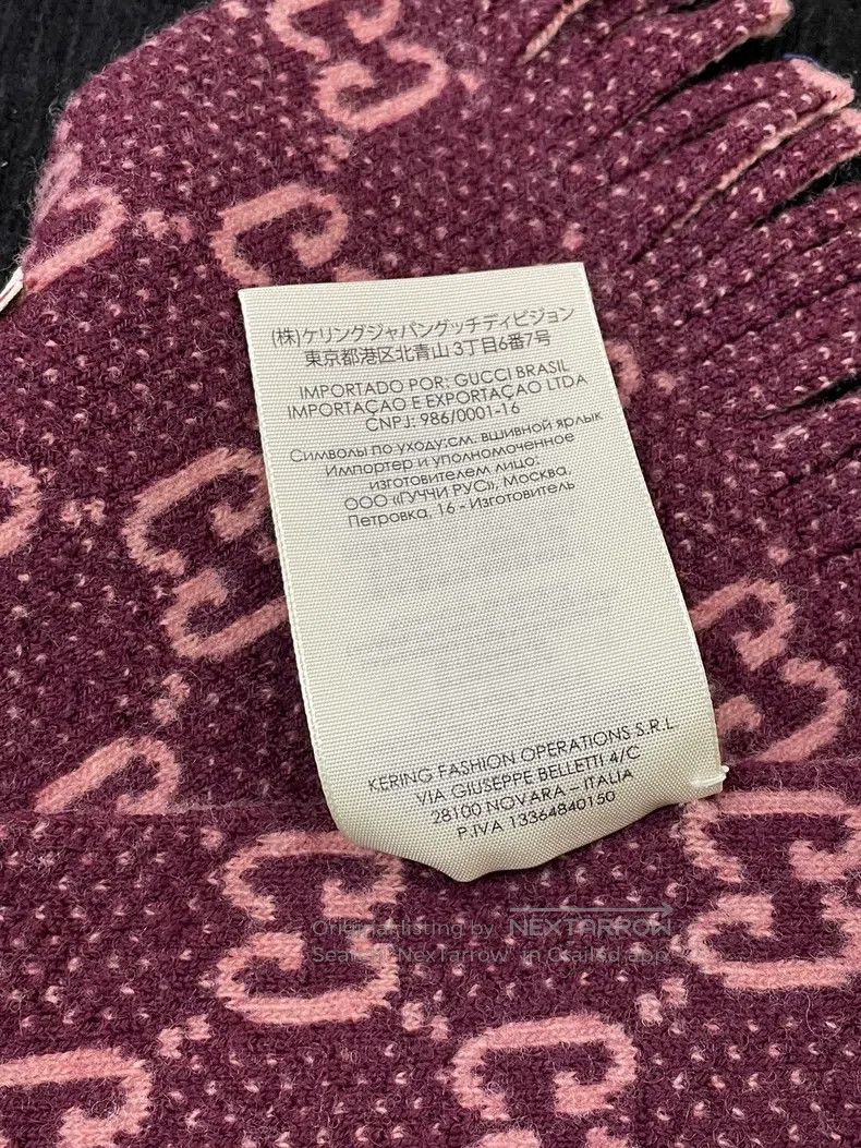 Gucci Gucci Pink full logo scarf Size ONE SIZE - 5 Thumbnail