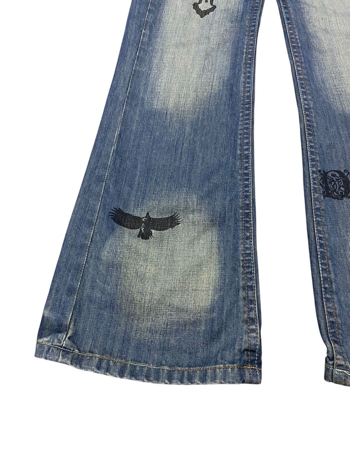 If Six Was Nine Rare Design Vintage Japanese Brand Drive Flared Jeans 2000s Size US 27 - 9 Thumbnail
