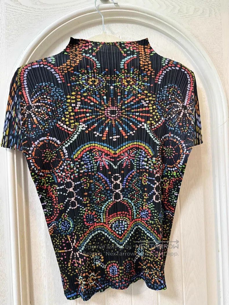 Issey Miyake Issey Miyake Firework Print Short-Sleeve Top Size L / US 10 / IT 46 - 2 Thumbnail