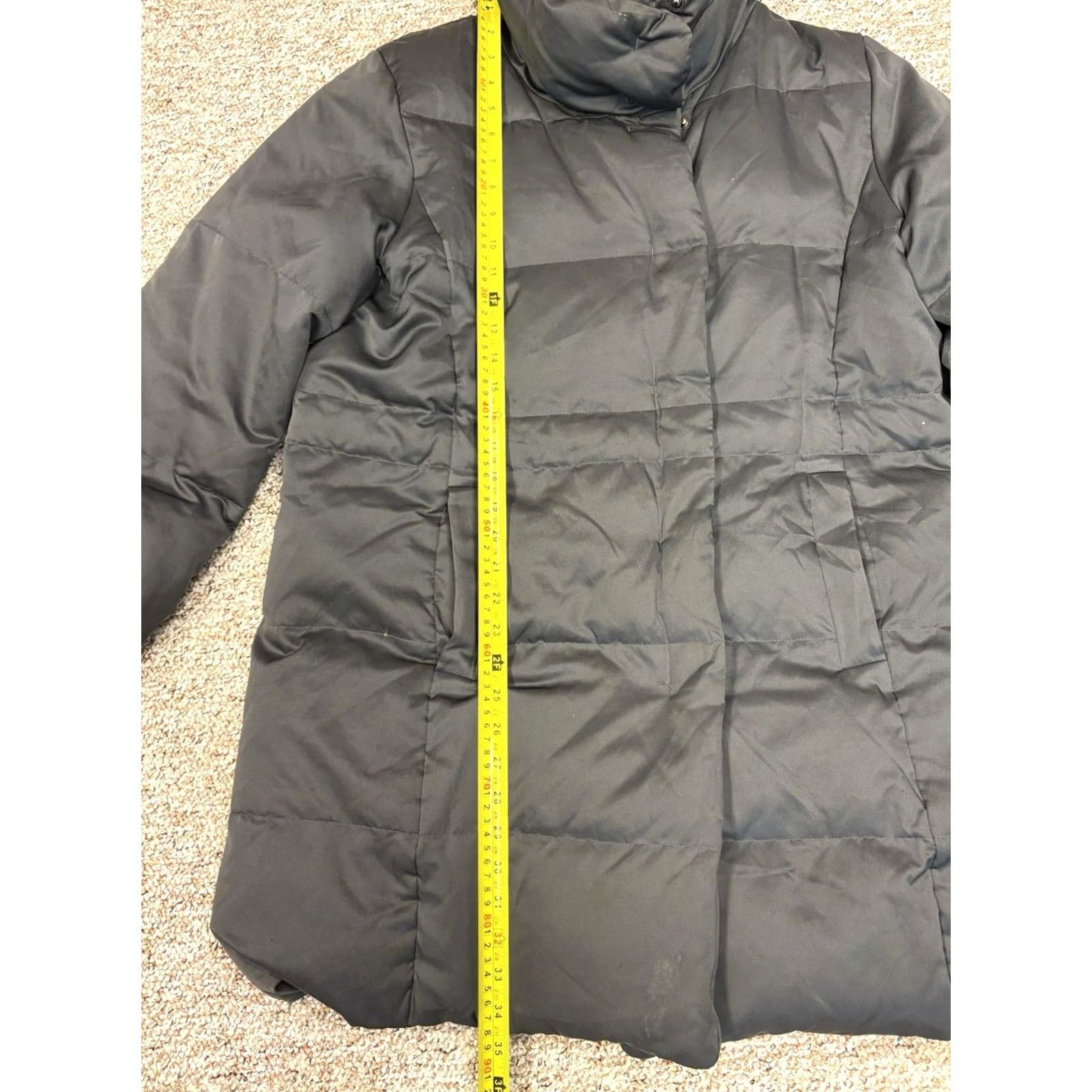 J. Jill VINTAGE J Jill Down Jacket Womens Long Coat Quilted Puffer Snap Black M Medium Coat Womens Size M / US 6-8 / IT 42-44 - 4 Thumbnail