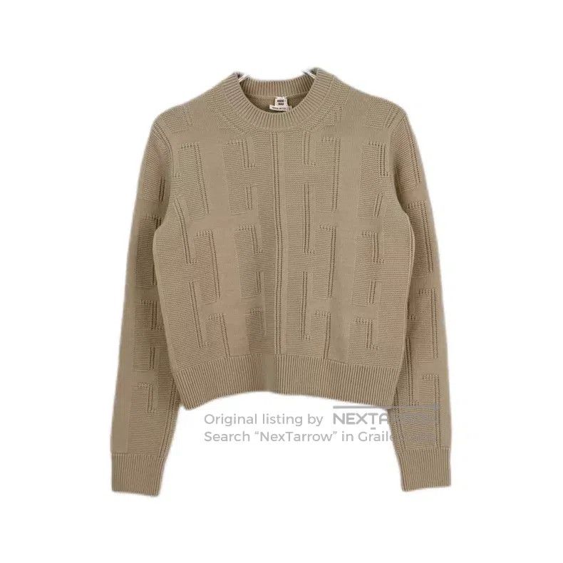 Hermes Hermes Khaki Full H Wool Sweater Size XS / US 0-2 / IT 36-38 - 1 Thumbnail
