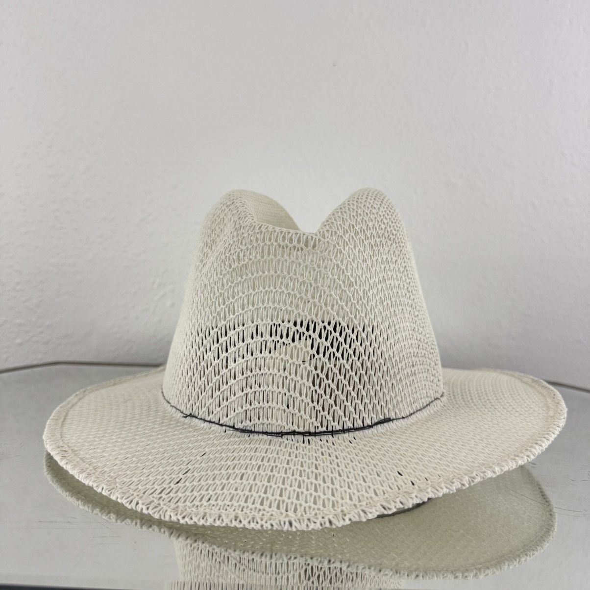 Vintage Sombreros Super Finos Del Centro Vintage White Fedora Hat Size ONE SIZE - 5 Thumbnail