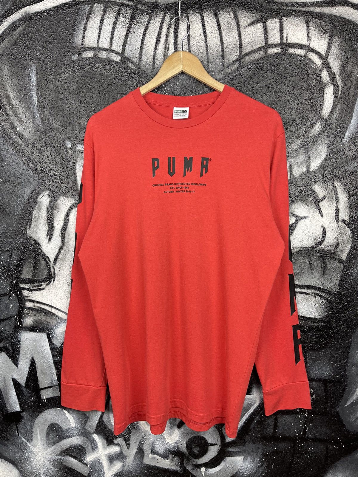Puma Puma Red Cotton Long Sleeve T-Shirt Men’s Size Small Size US S / EU 44-46 / 1 - 4 Thumbnail