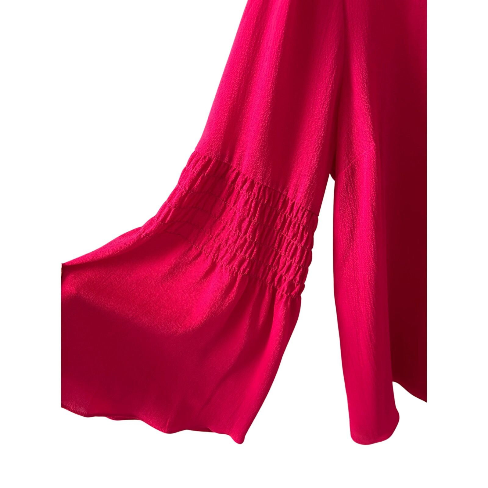 Michael Kors Michael Kors Red V-Neck Blouse Womens Large Long Sleeve Size L / US 10 / IT 46 - 10 Thumbnail