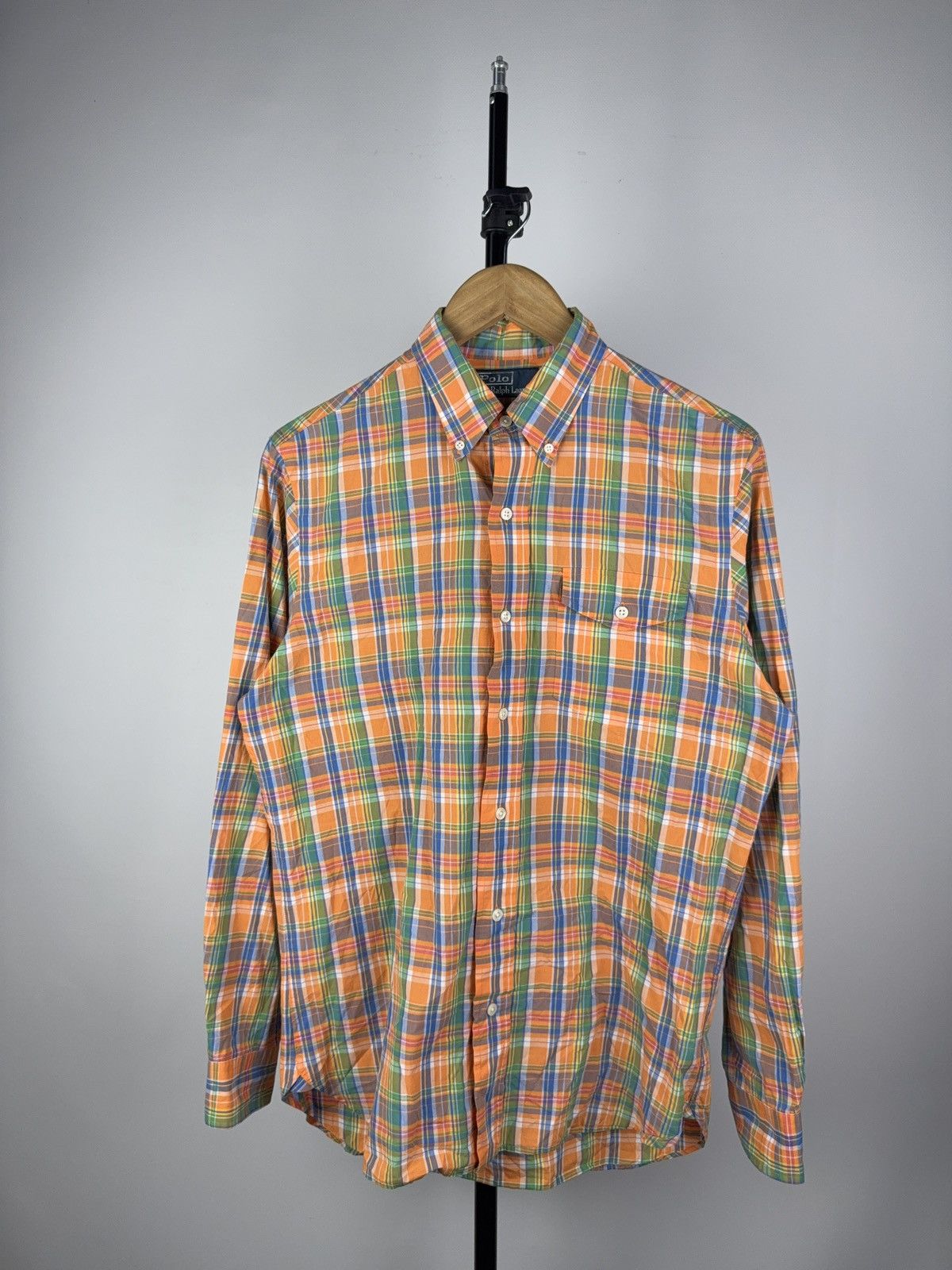 Designer × Polo Ralph Lauren Vintage 90s Polo Ralph Lauren Shirt Mens Plaid Button Down Size US S / EU 44-46 / 1 - 1 Thumbnail