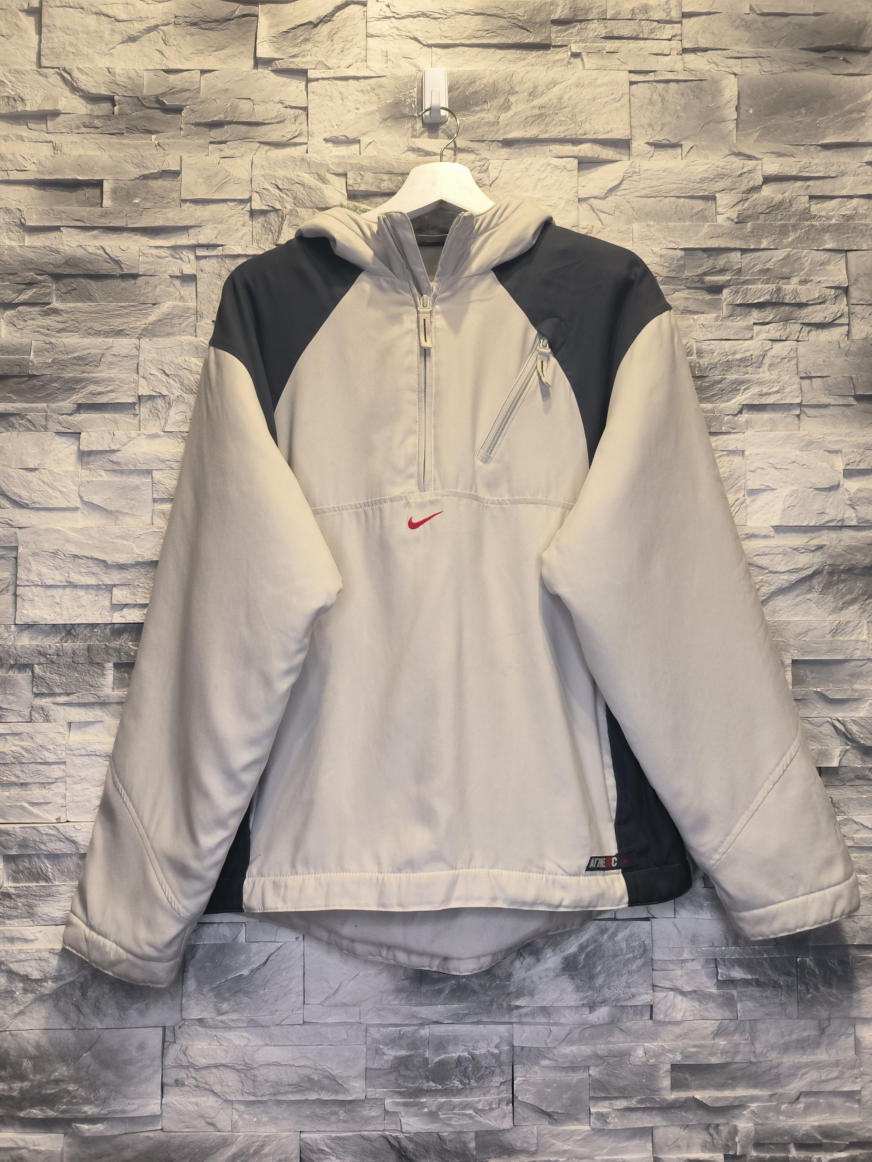 Nike × Vintage Vintage Nike Anorak Jacket Fleece Logo Center Swoosh Size US S / EU 44-46 / 1 - 1 Thumbnail