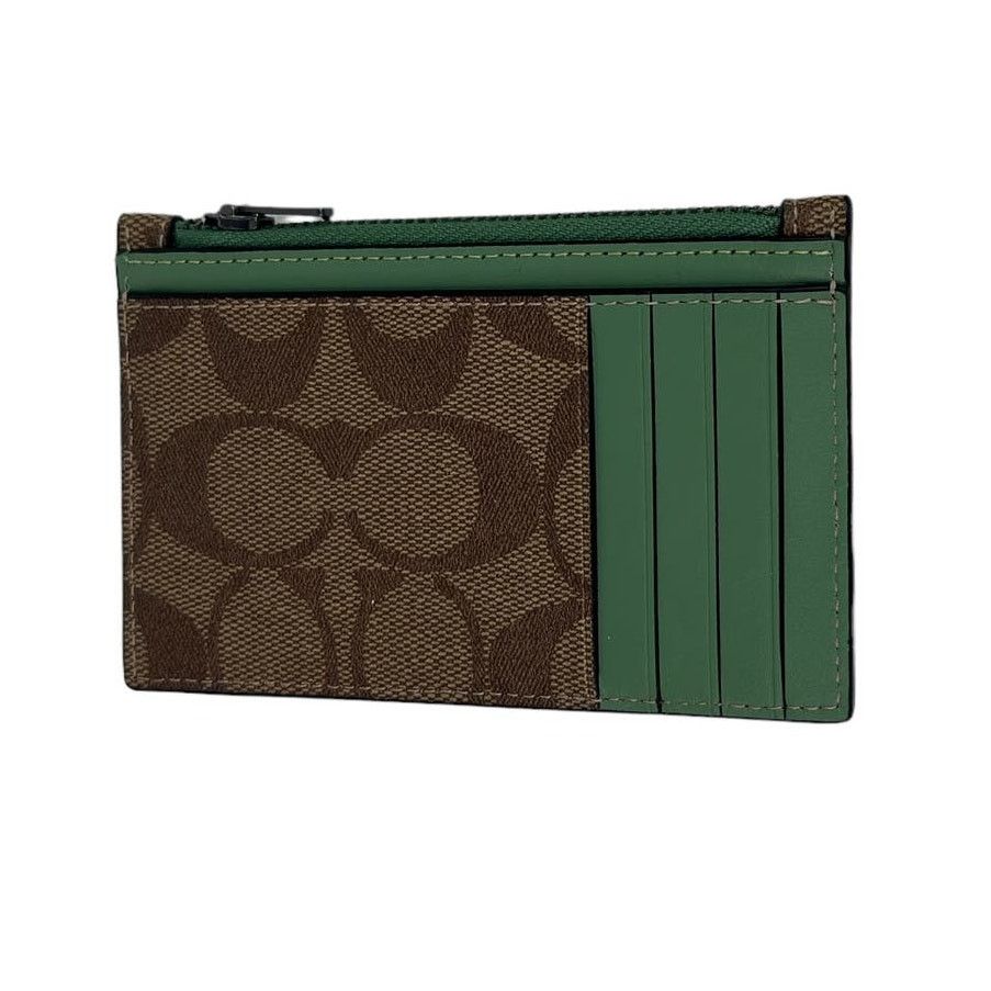 Coach Coach Zip Card Case In Signature Canvas Size ONE SIZE - 2 Thumbnail