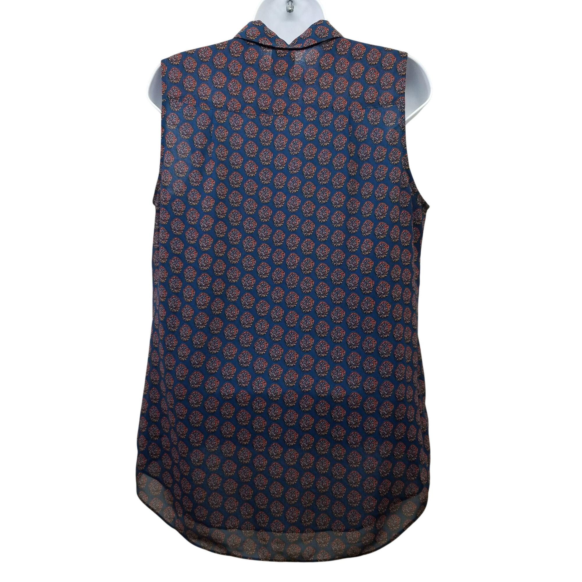 Other Cabi S Kyoto Blossom Medallion Reign Top Blue Semi Sheer Ruf Size S / US 4 / IT 40 - 4 Thumbnail