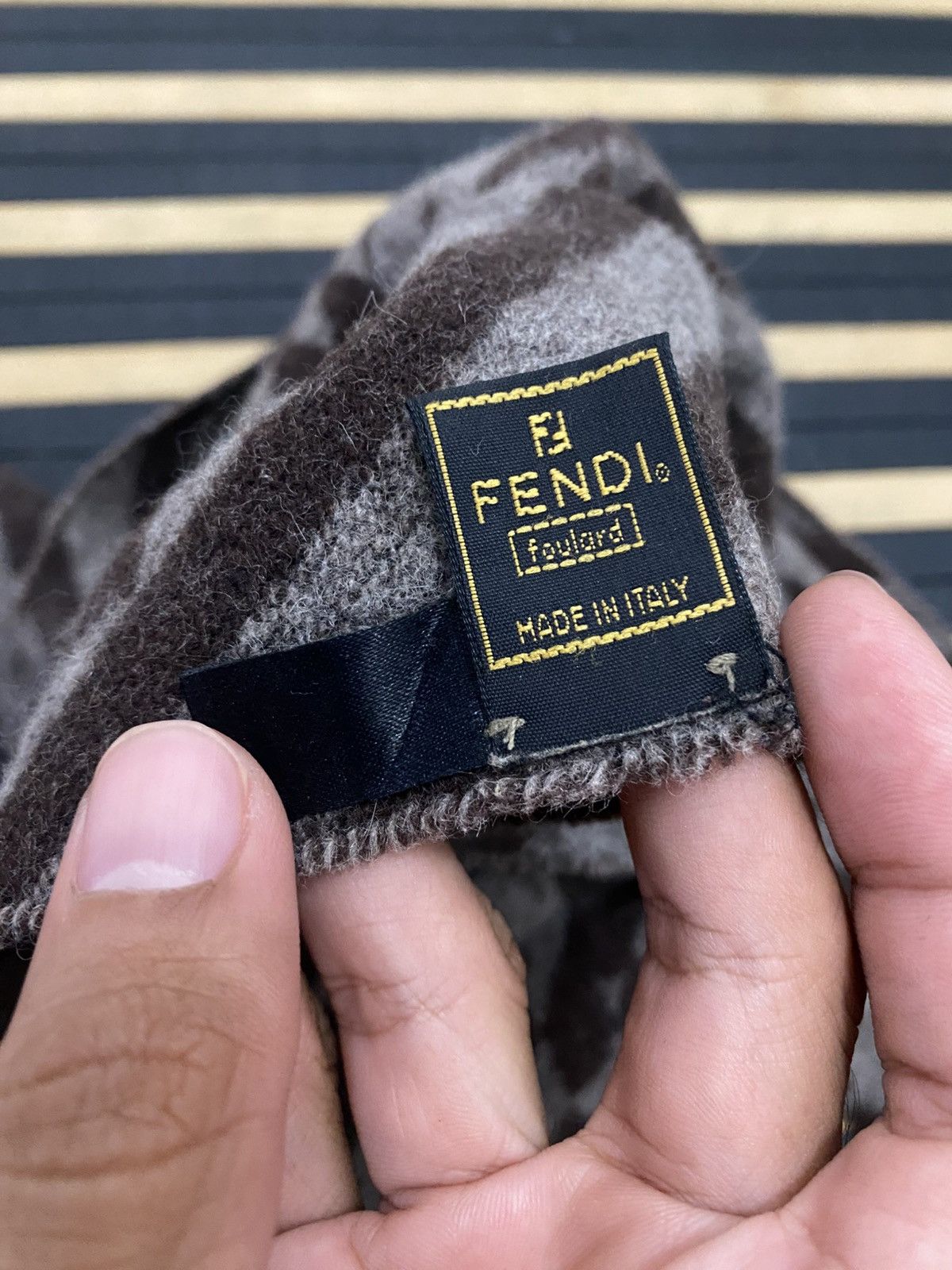 Fendi Fendi Monogram Scarf / Muffler / Wool Size ONE SIZE - 9 Thumbnail
