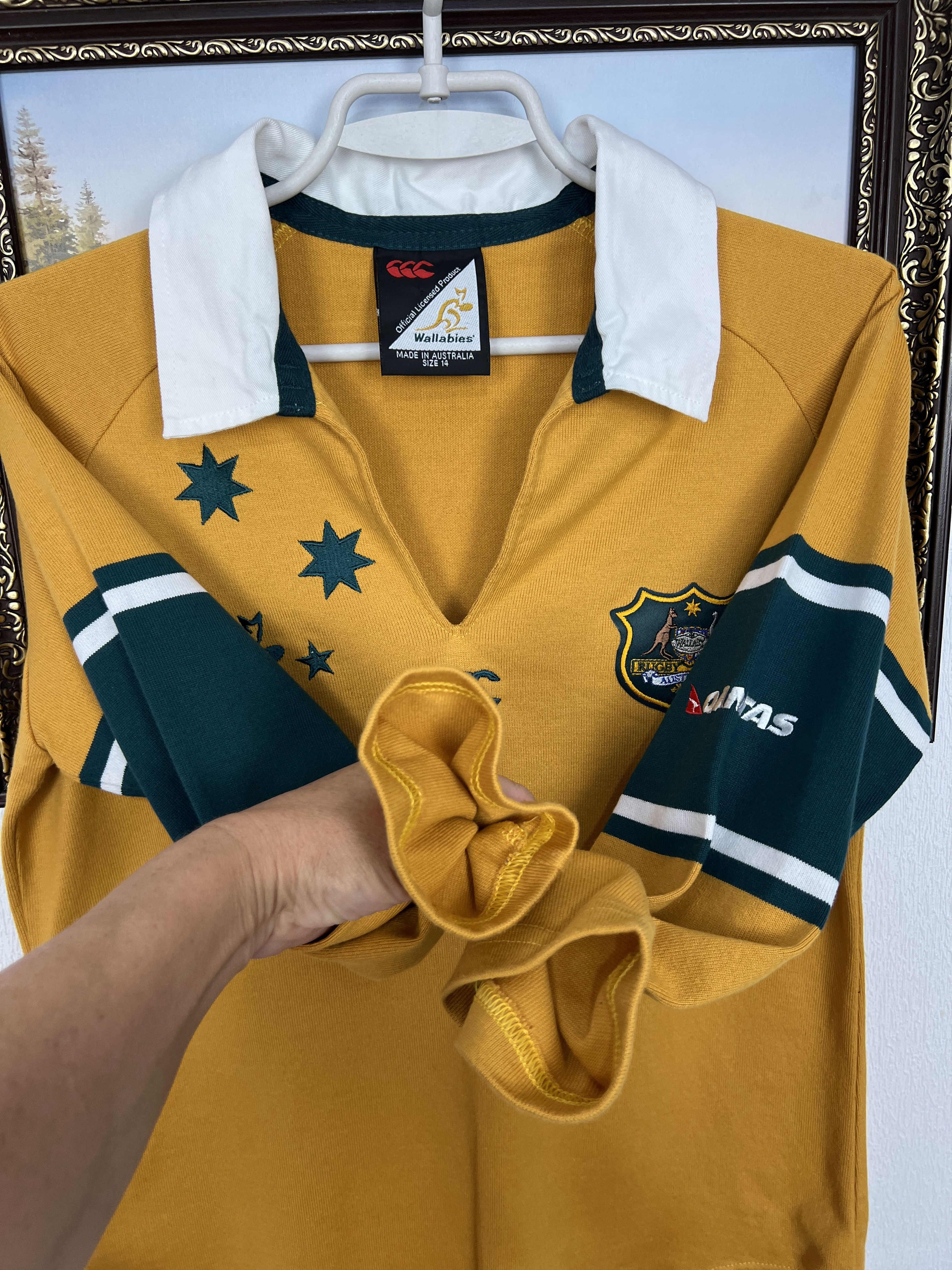 Vintage Vintage 90's Australia Rugby Union Kids 14 Jersey Shirt Size US XS / EU 42 / 0 - 5 Thumbnail