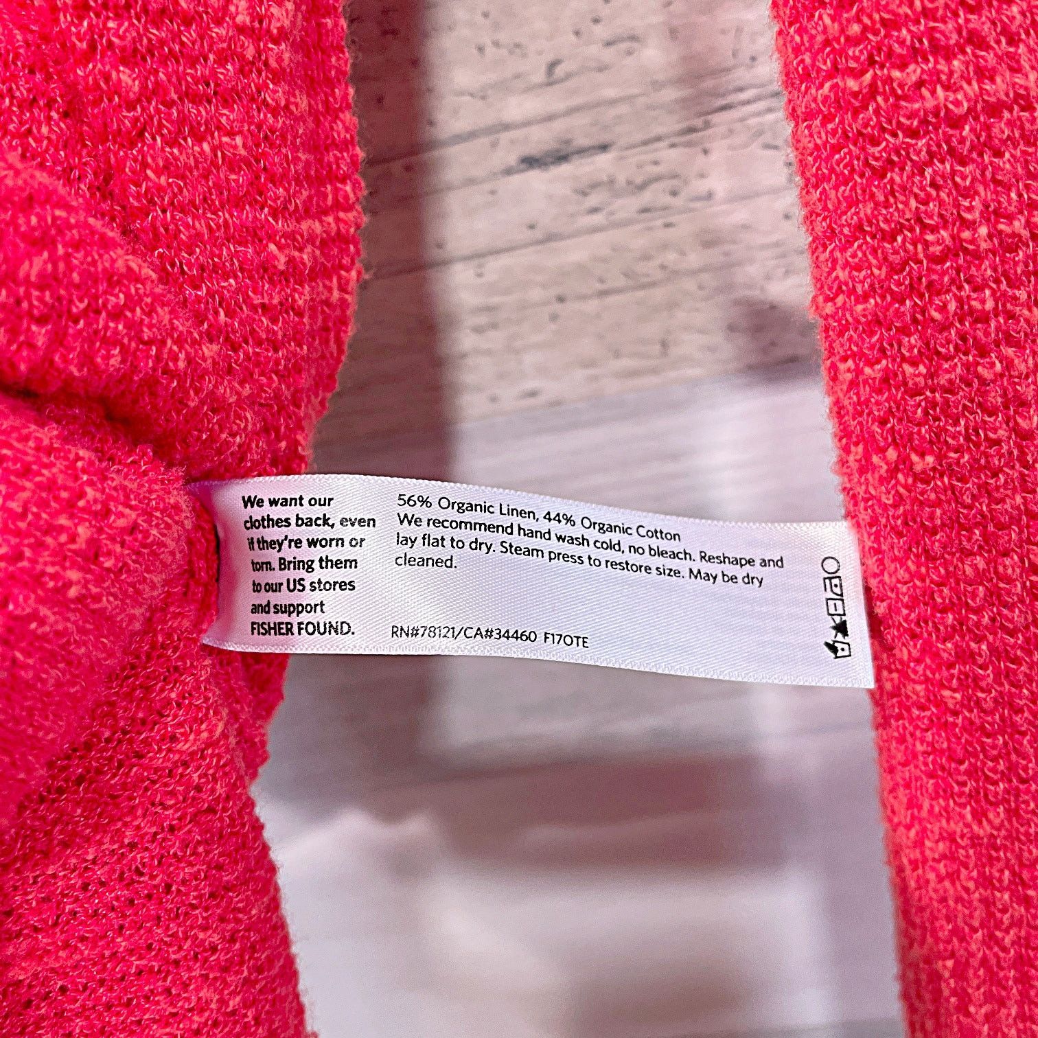 Eileen Fisher Eileen Fisher Organic Linen Blend V Sweater Red Womens Small Size S / US 4 / IT 40 - 5 Thumbnail