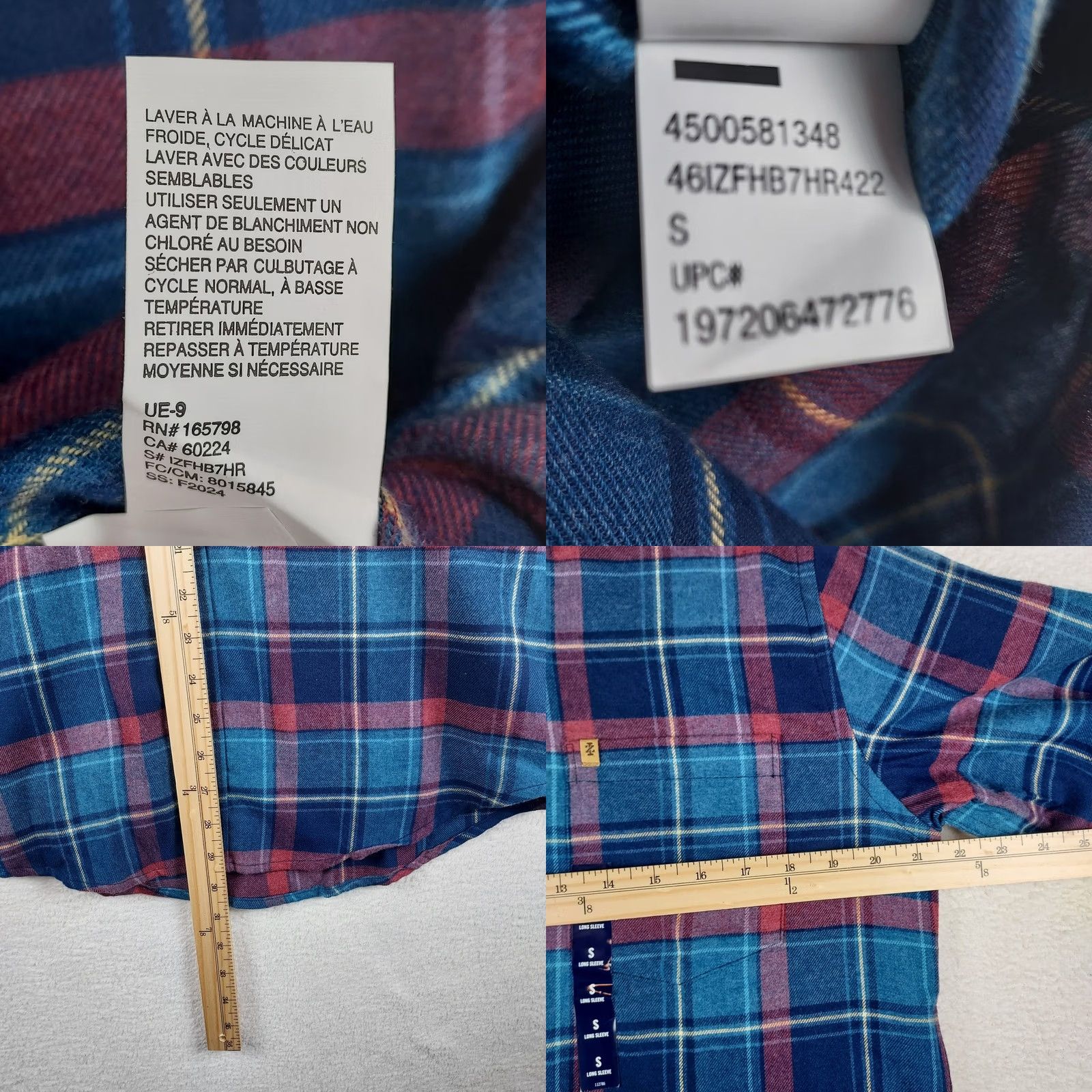 Izod VINTAGE IZOD Men’s Plaid Flannel Shirt Small Blue Red Button-Down Long Sleeve NWT Size US S / EU 44-46 / 1 - 8 Thumbnail