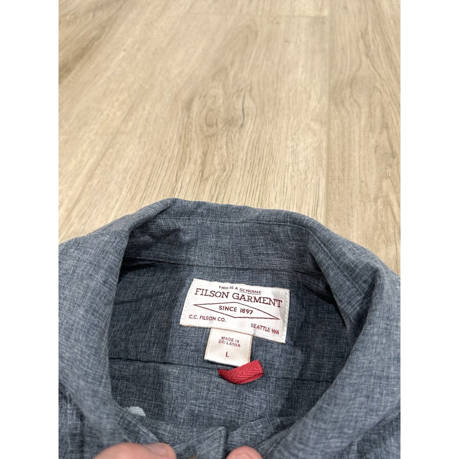 Filson Filson Shirt Men Button-Up Long Sleeve Blue Gray Large 10580 Button Down Nearby Colorful Size US L / EU 52-54 / 3 - 6 Thumbnail