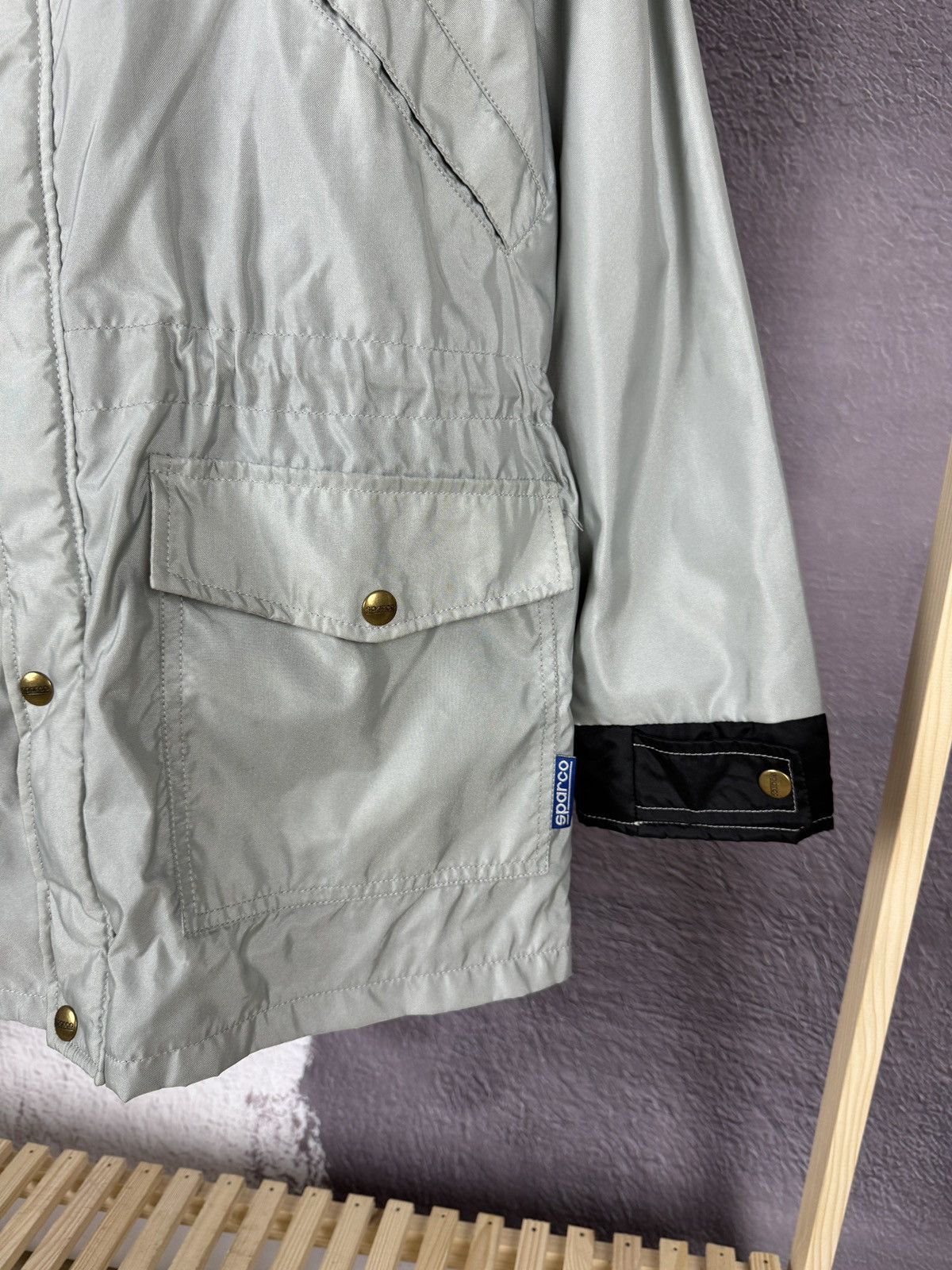 Vintage Sparco vintage racing France big logo nylon jacket grey S Size US S / EU 44-46 / 1 - 7 Thumbnail