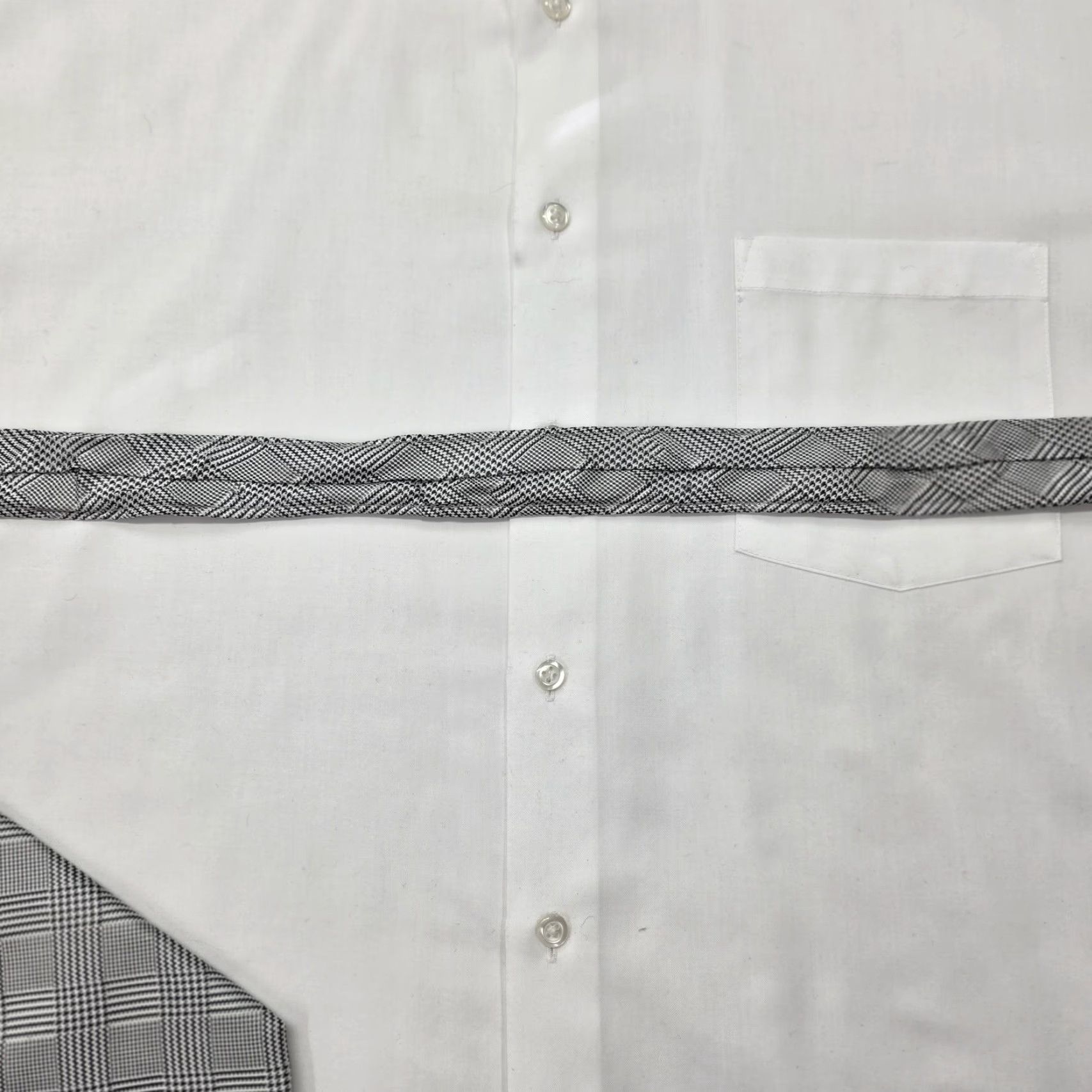 Vintage VINTAGE Beau Brummel Soho Tie Mens Black Silver Glen Plaid 100% Silk Necktie Old Money Size ONE SIZE - 5 Thumbnail
