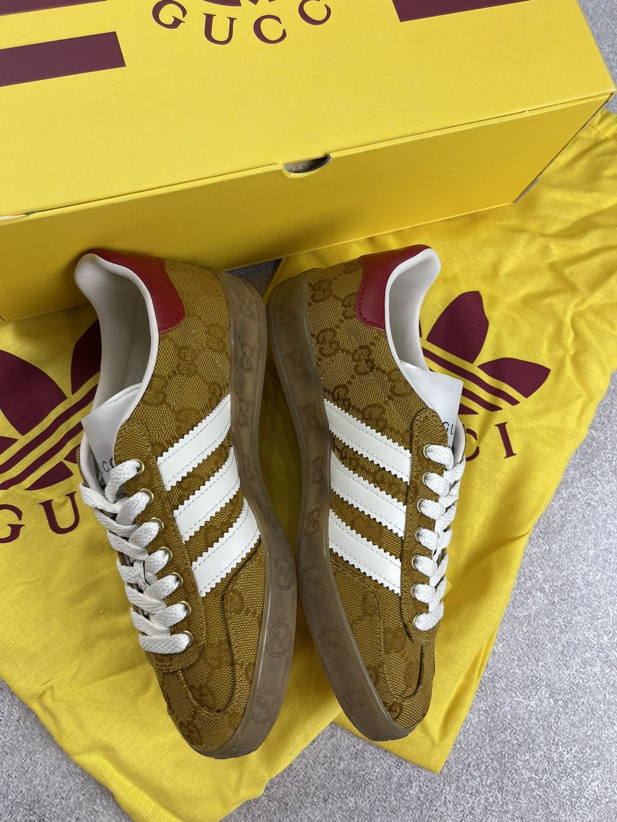 Gucci Adidas × Gucci Gazelle GG Monogram Sneakers Size 34 2/3 Size US 4 / IT 34 - 6 Thumbnail