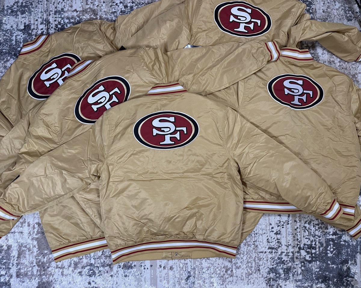 NFL NFL Team Apparel San Francisco 49ers Gold Satin Jacket XL Size US XL / EU 56 / 4 - 3 Thumbnail
