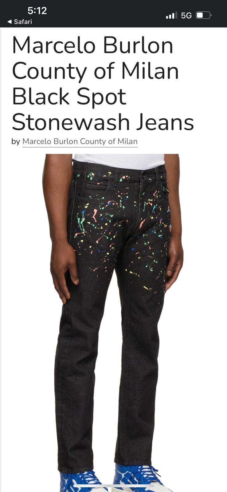 Marcelo Burlon Marcelo Burlon County of Milan Black Spot Stonewash Jeans Size US 30 / EU 46 - 1 Thumbnail