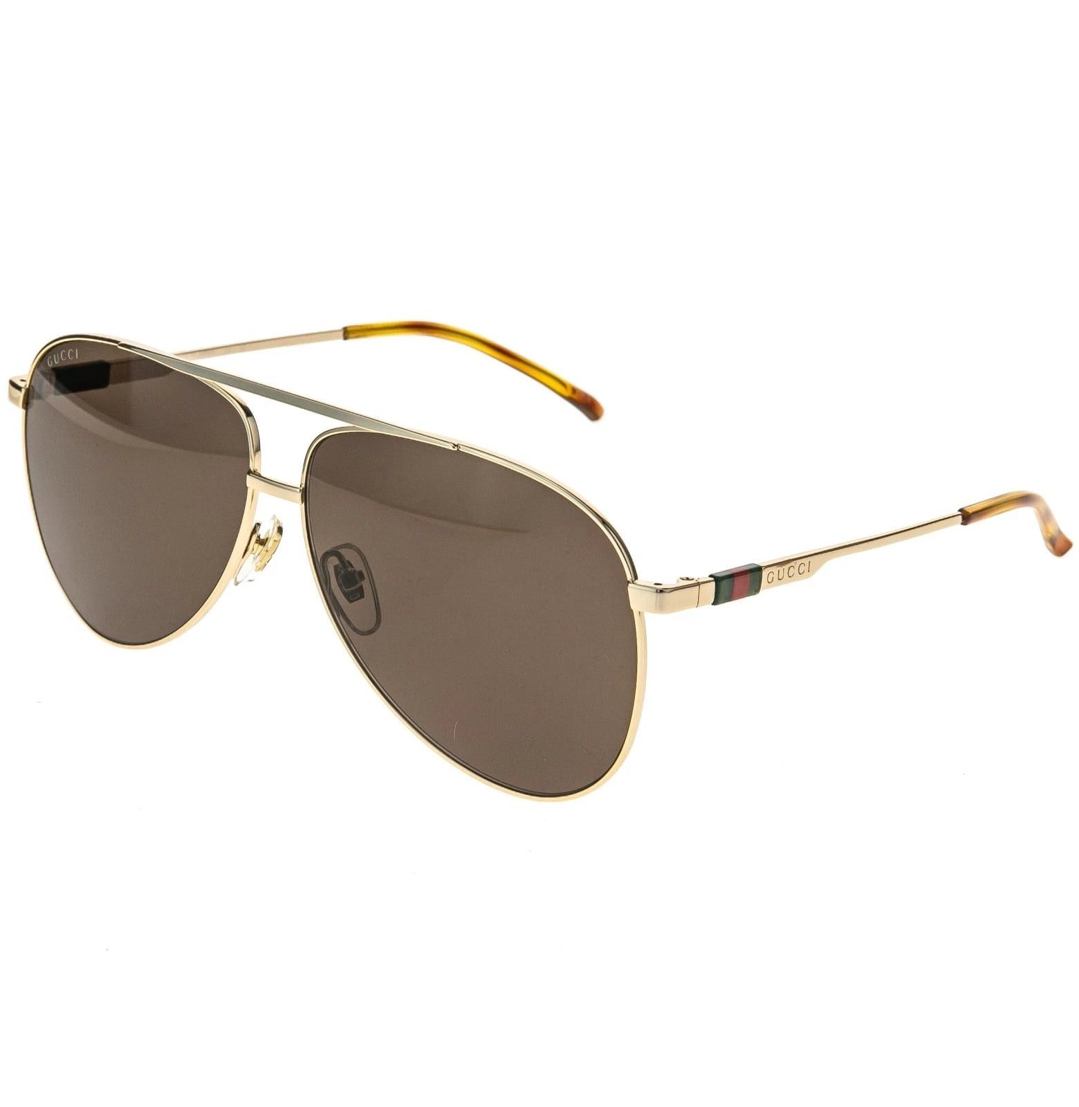 Gucci GUCCI GG1677S Stripe 1677 Gold Sport Aviator Sunglasses 002 Size ONE SIZE - 4 Thumbnail