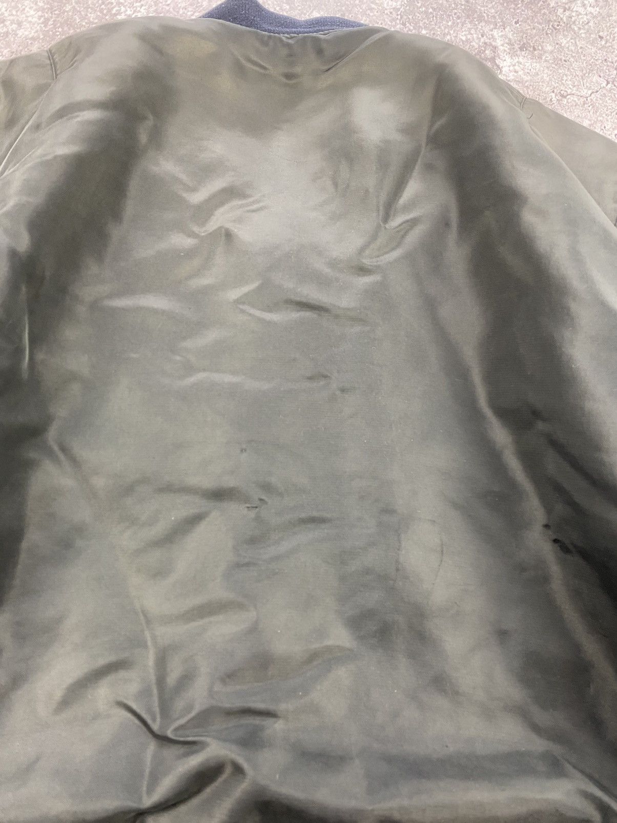 Vintage 90s Boxy MA-1 Military Reversible FADED Bomber DISTRSSED Size US L / EU 52-54 / 3 - 15 Thumbnail