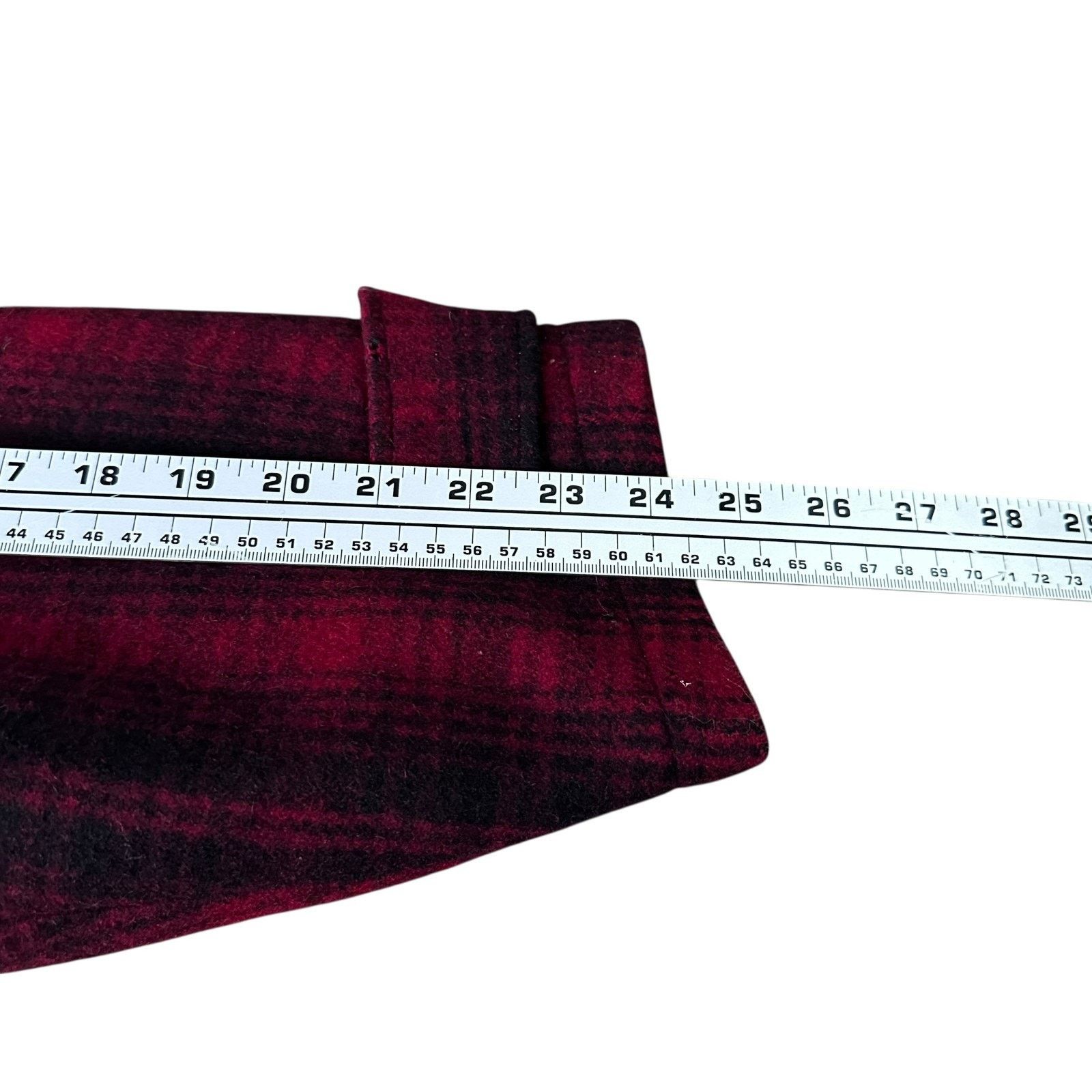 & Other Stories Vintage Woolrich Jacket Men’s 44 Red Black Plaid Wool Coat Size US L / EU 52-54 / 3 - 9 Thumbnail