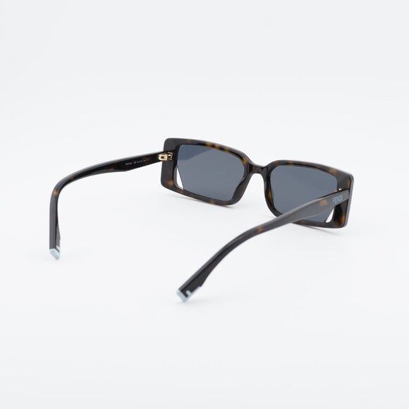 Fendi Fendi FE40164I 52A Sunglasses Havana Rectangle Frame, Grey Size ONE SIZE - 9 Thumbnail