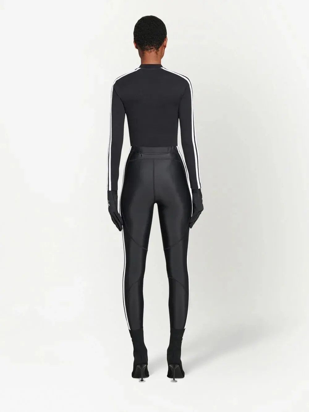 Adidas × Balenciaga o1w1db10824 Athletic Leggings in Black/White Size 30" / US 8 / IT 44 - 2 Thumbnail