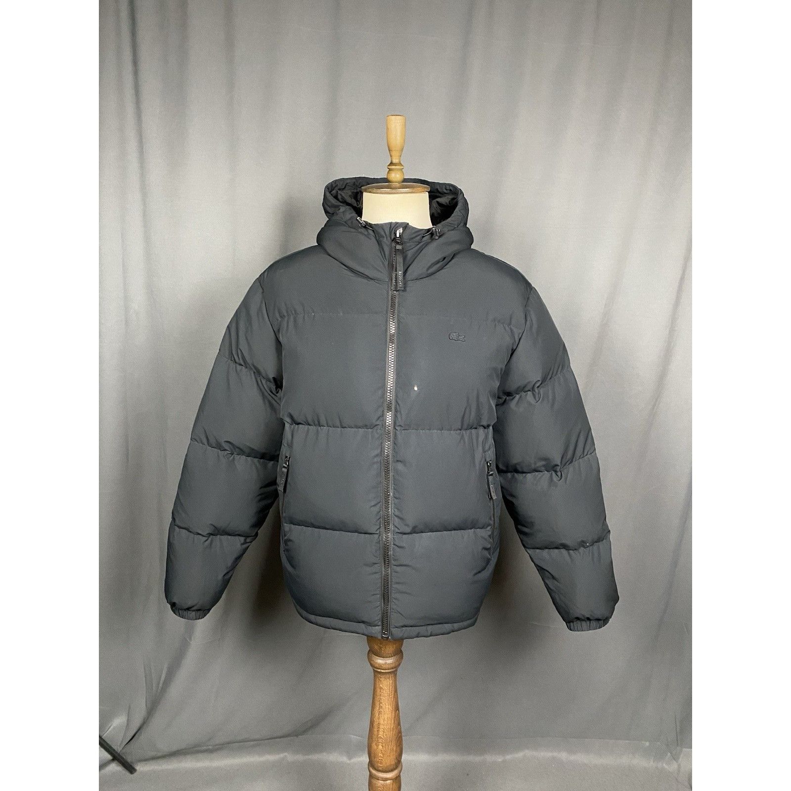Lacoste Lacoste Big Logo Men's Black Down Insulated Puffer Jacket Si Size US XL / EU 56 / 4 - 5 Thumbnail