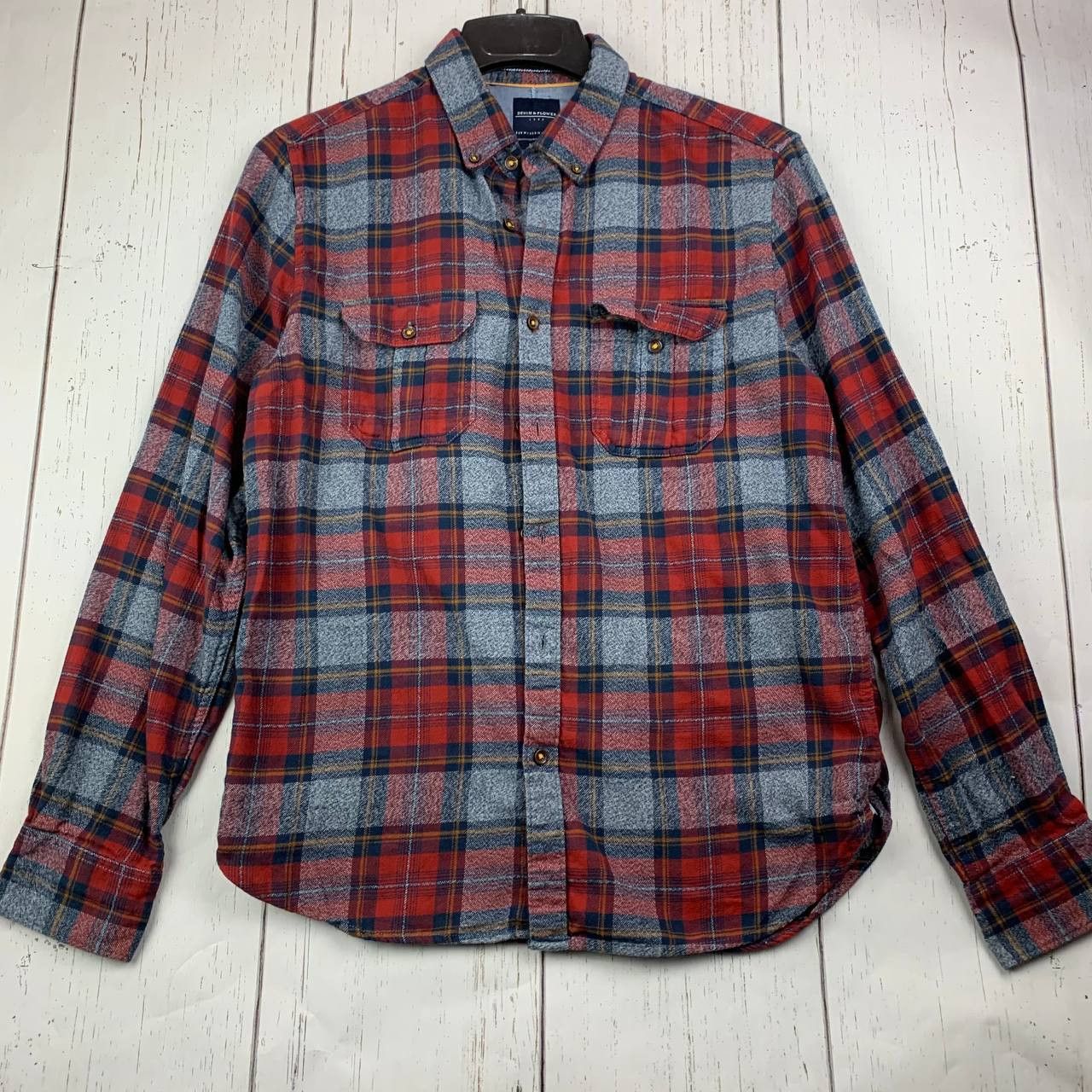 Other Denim & Flower Medium Plaid Long Sleeve Button Down Shirt Size US M / EU 48-50 / 2 - 1 Thumbnail