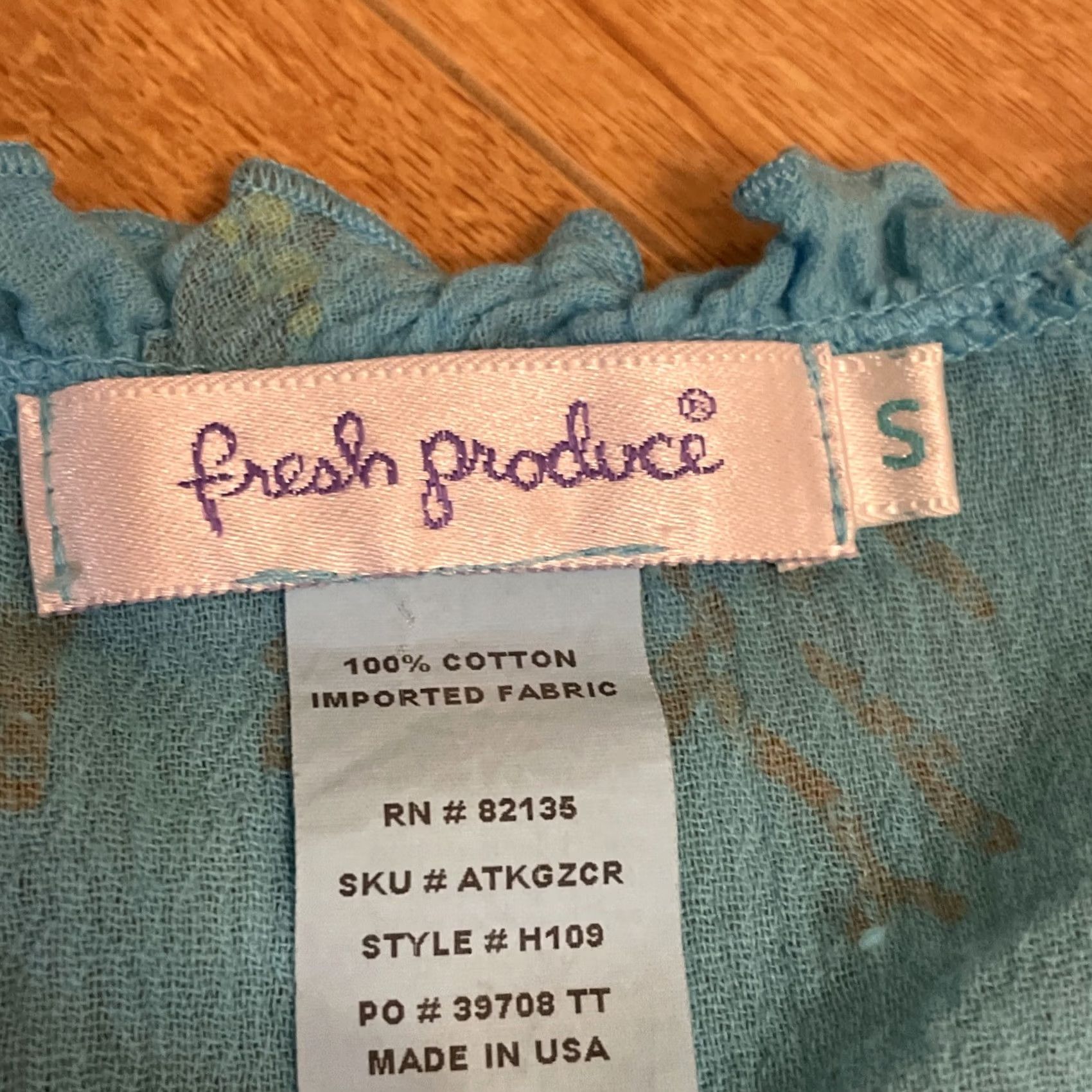 Vintage VINTAGE Fresh Produce Turquoise Blue Starfish Coral Top V-Neck Sleeveless Cotton Ruffle USA T-Shirt Women S Size S / US 4 / IT 40 - 3 Thumbnail